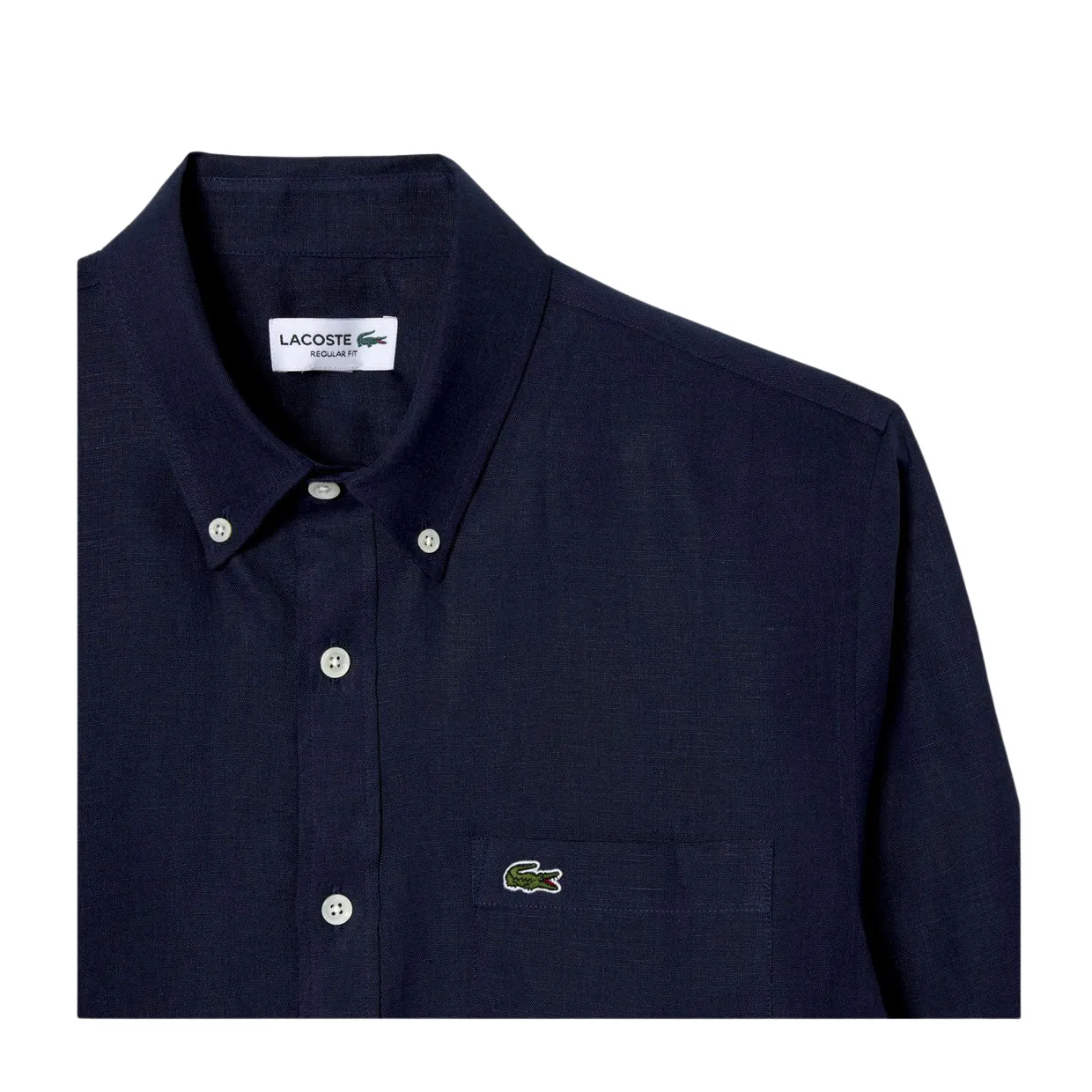 Camicia Uomo Lacoste Lino Blu