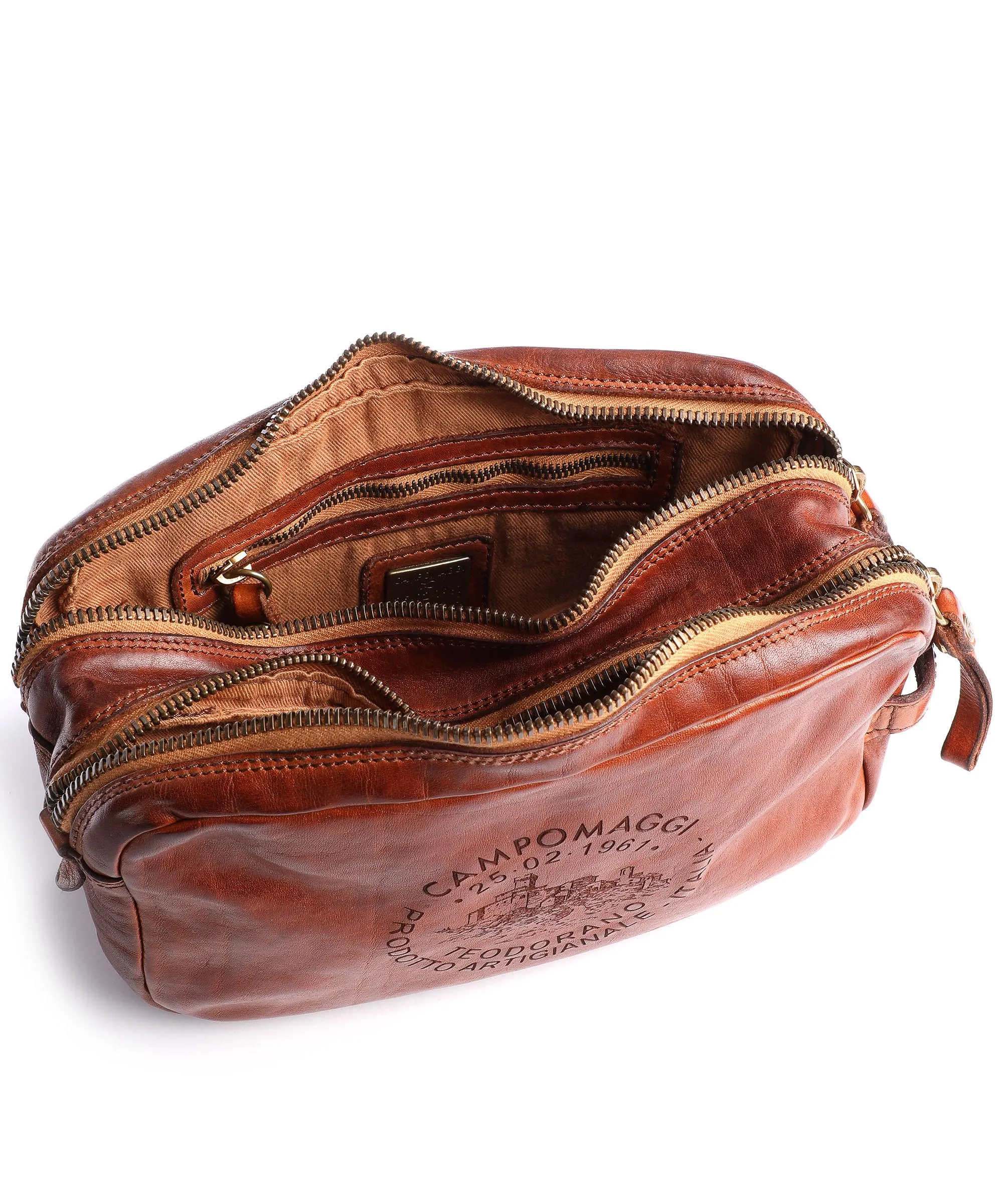  Campomaggi Borsa da toilette cognac 25 cm  