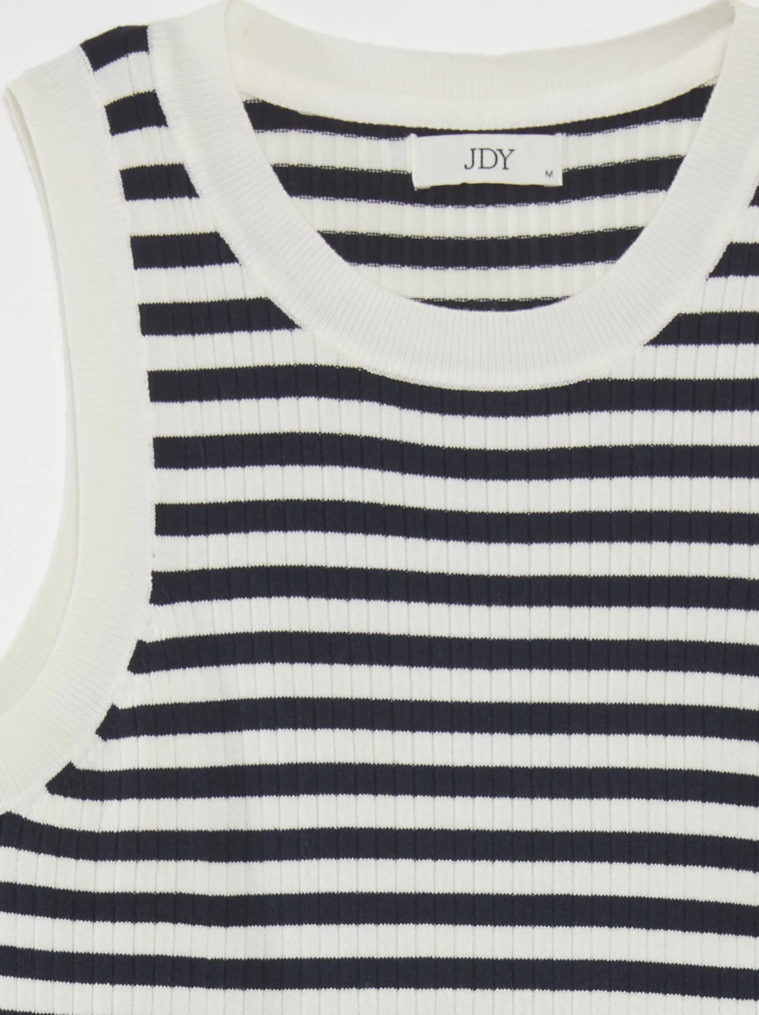 Canotta in maglia a coste a righe 'JDY' - BIANCO