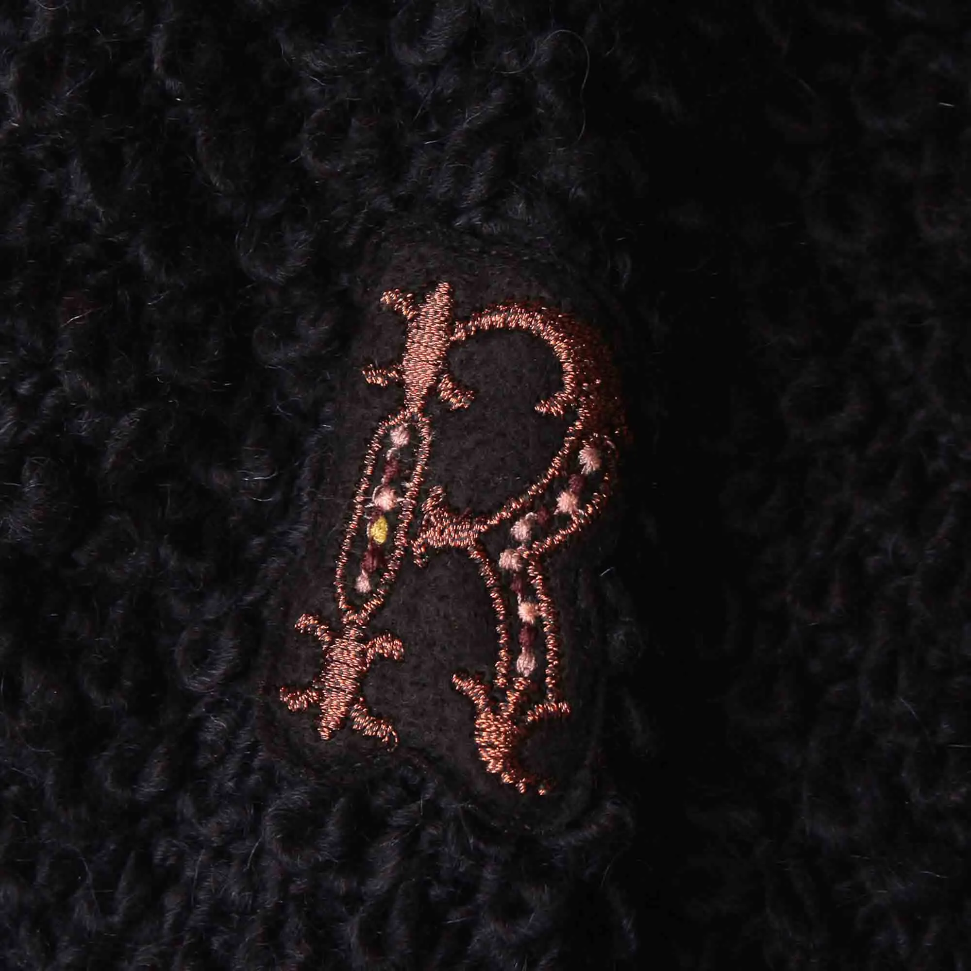 Cardigan Bouclè Nero Doppio Petto