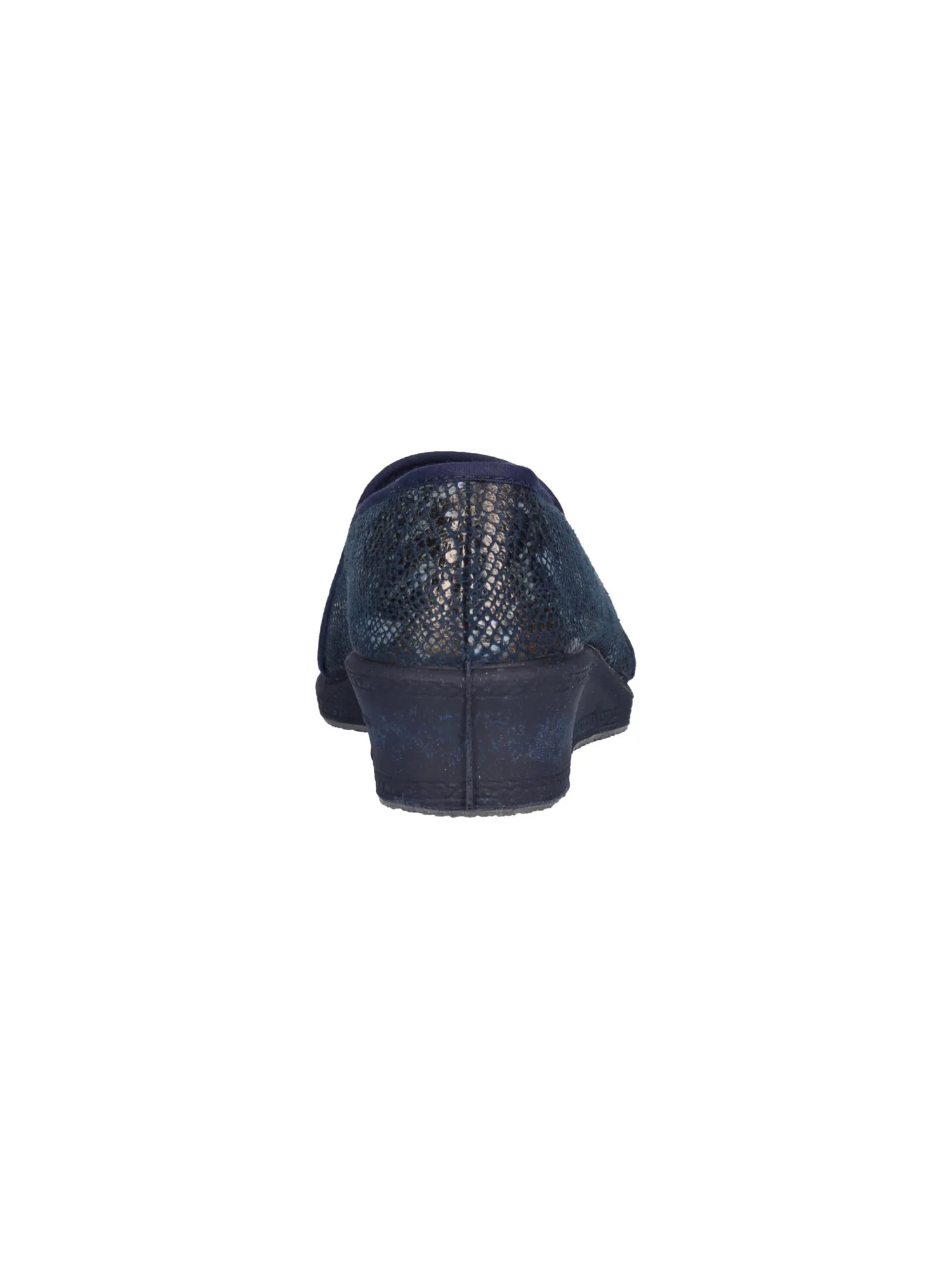 Ciabatta chiusa con zeppa bassa Davema da donna blu