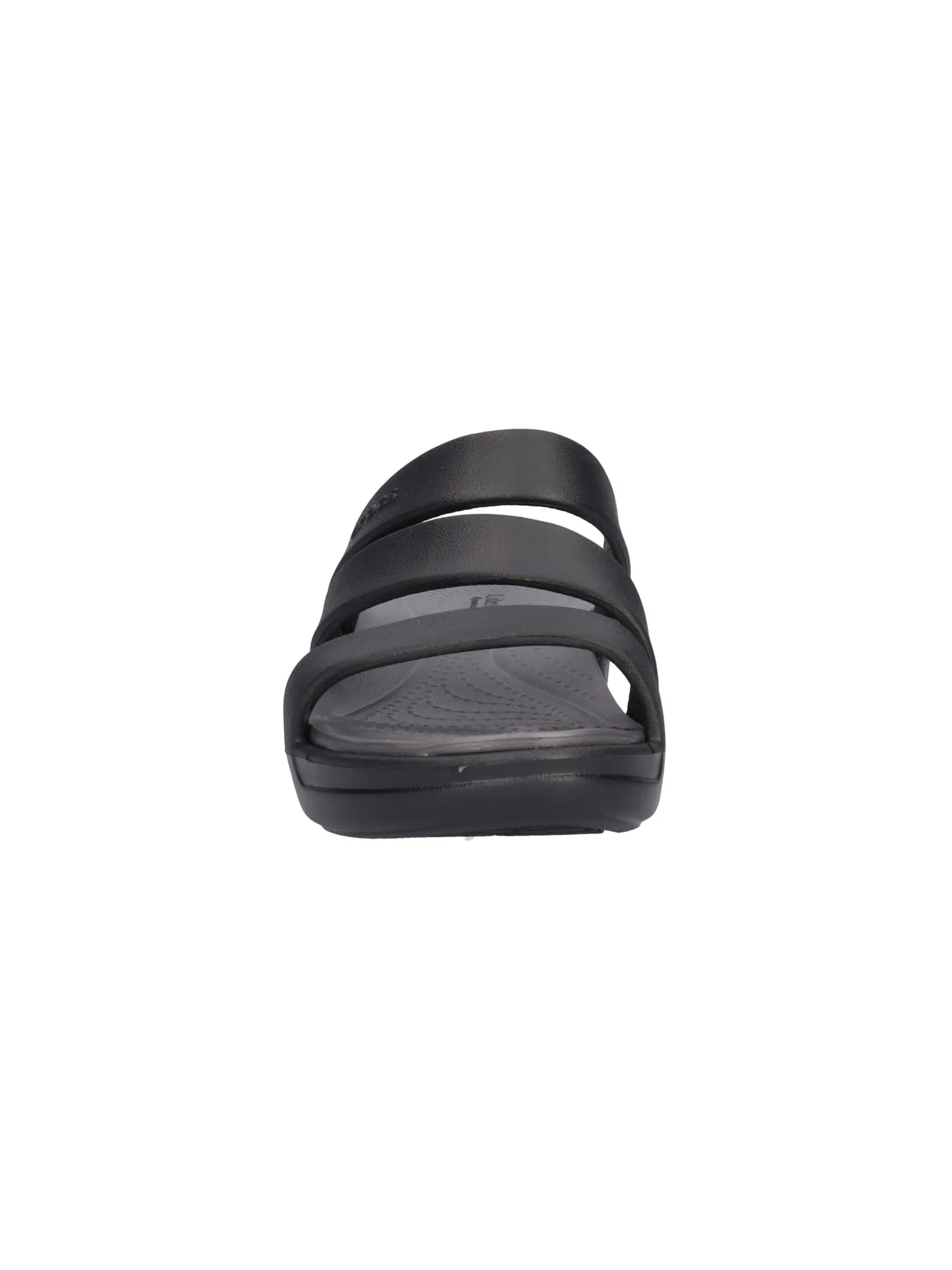 Ciabatta con zeppa Crocs da donna nera