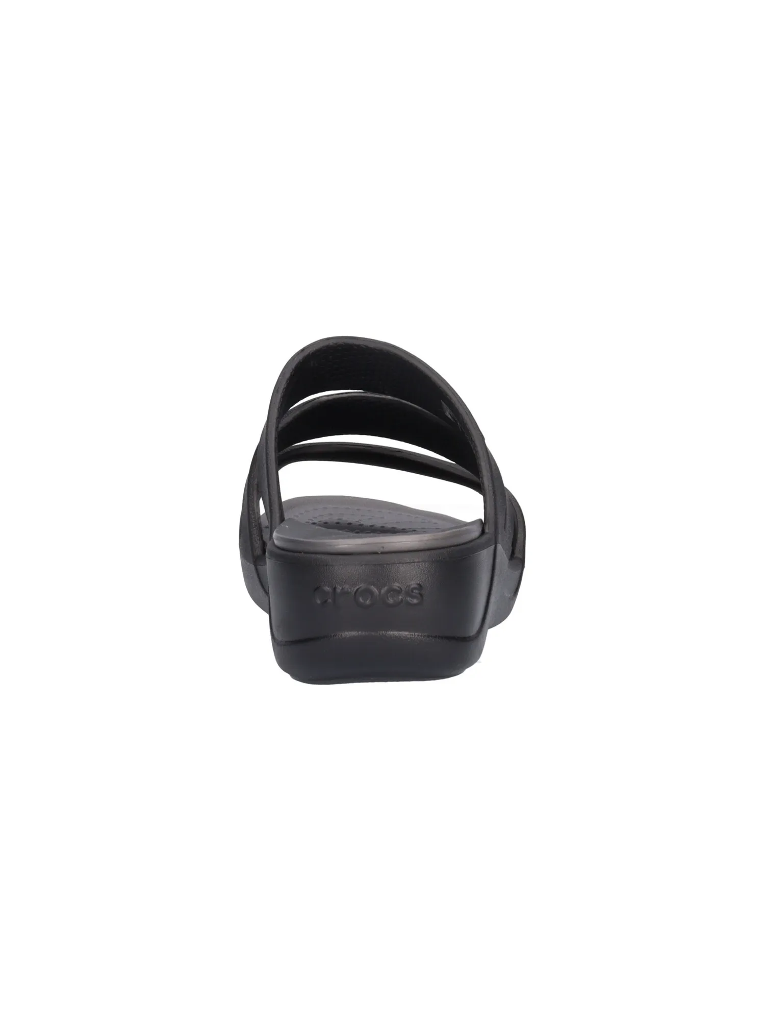 Ciabatta con zeppa Crocs da donna nera