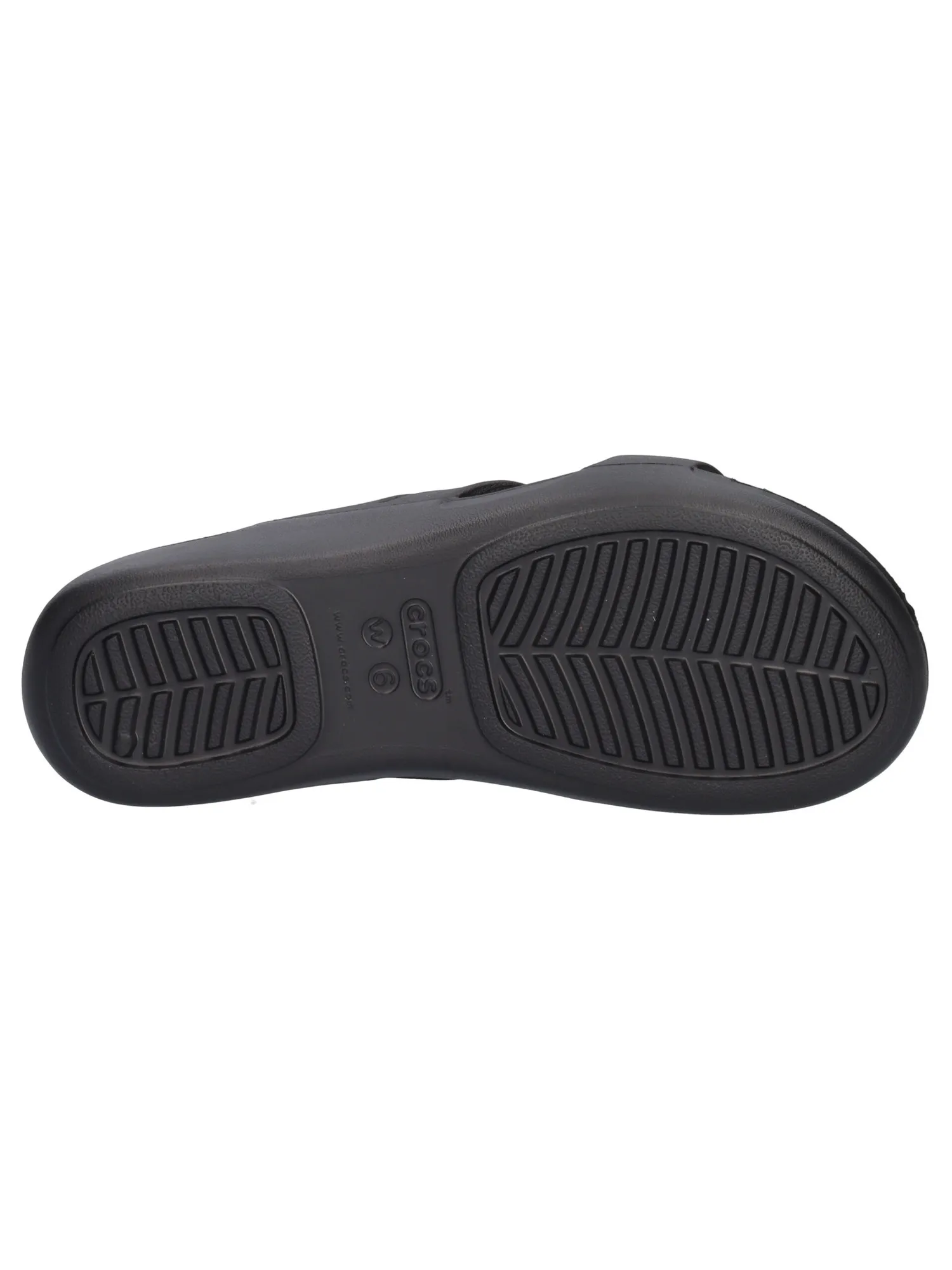 Ciabatta con zeppa Crocs da donna nera