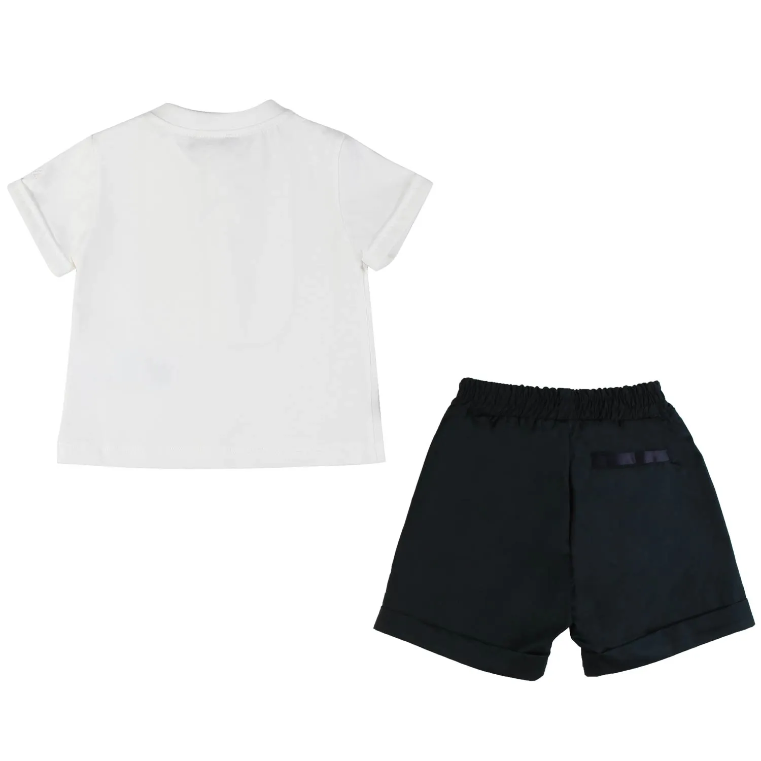 Completino Bianco E Blu Navy Bimbo