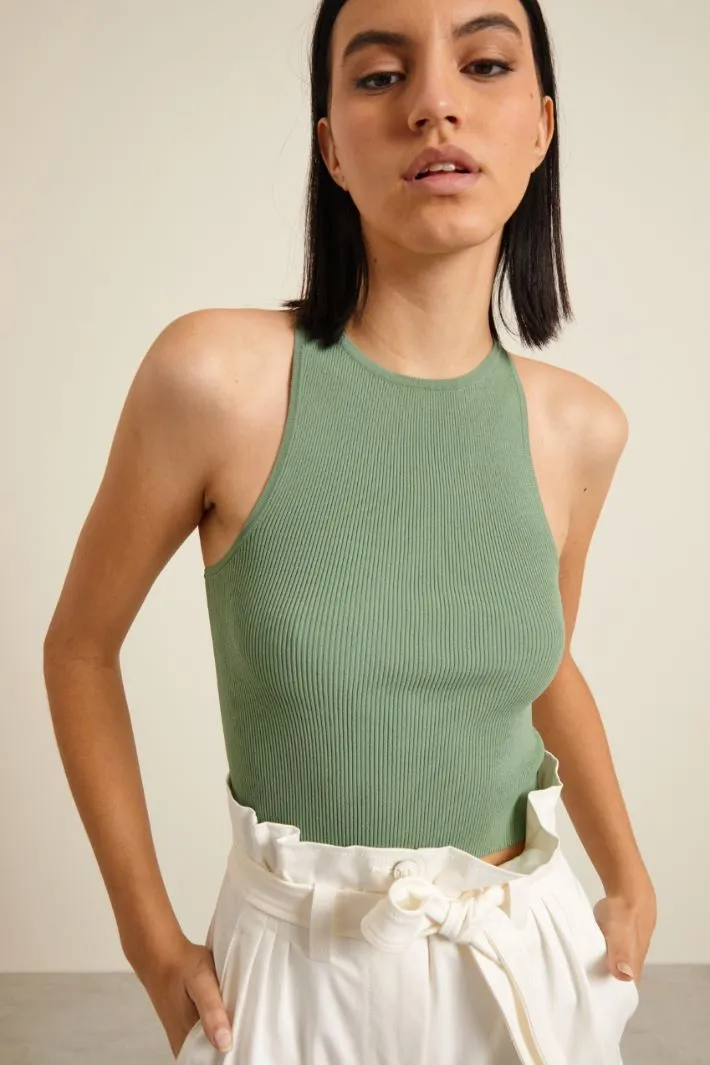 Crop top a coste