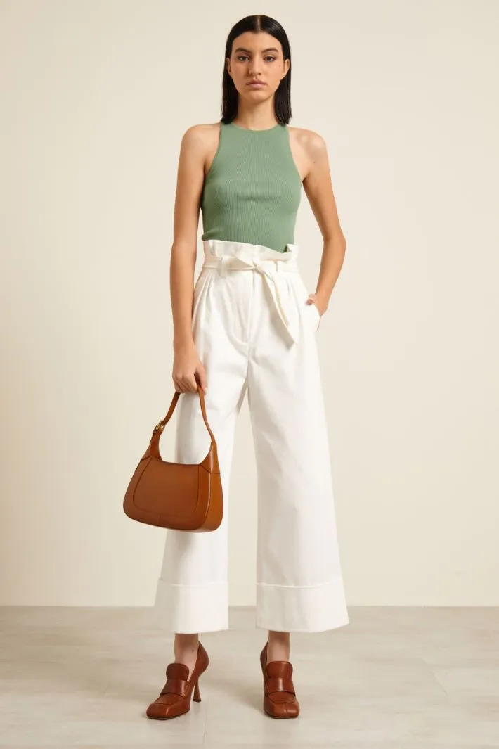 Crop top a coste