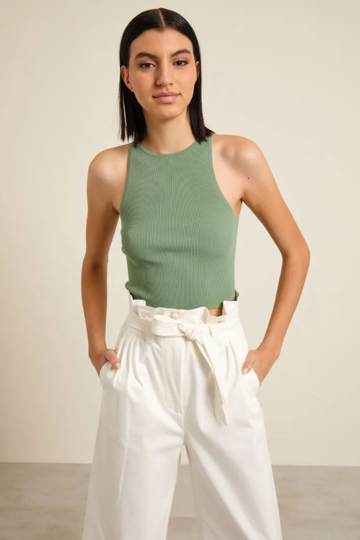 Crop top a coste