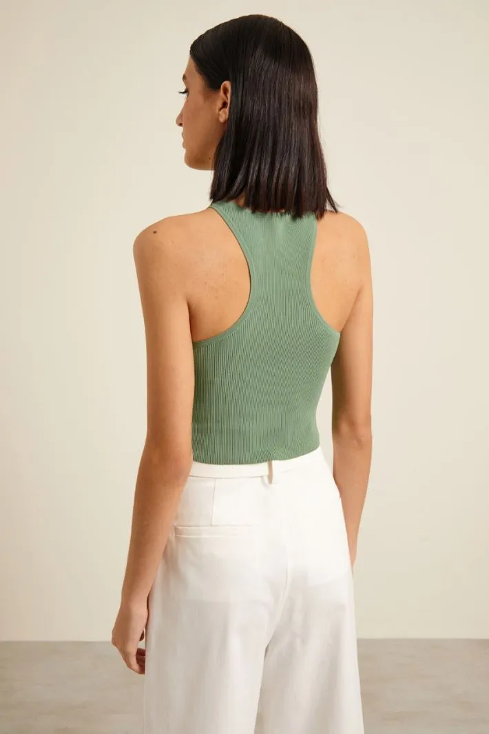 Crop top a coste