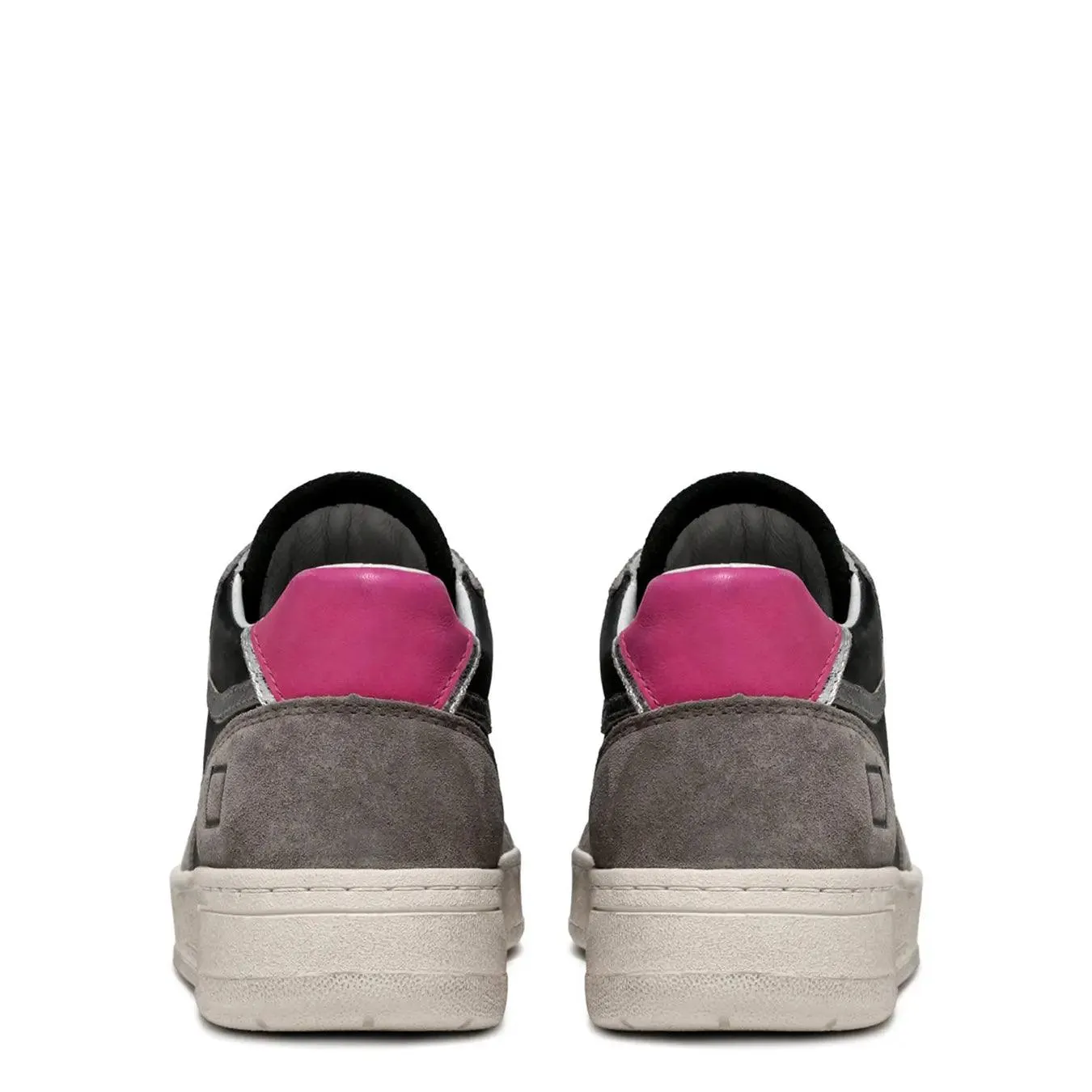 D.A.T.E. Scarpe Sneaker Court Donna, Nabuk, Nero, Laminato