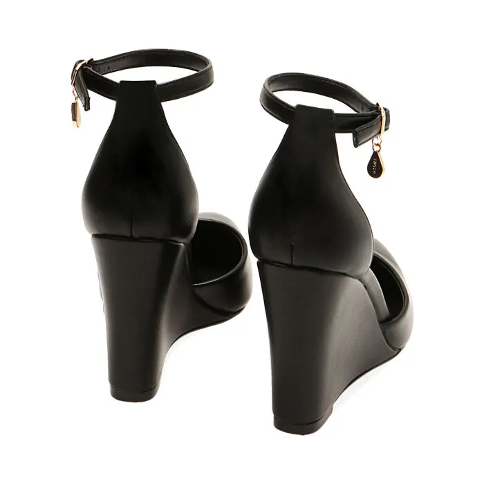 Décolleté nere, zeppa 9,5 cm