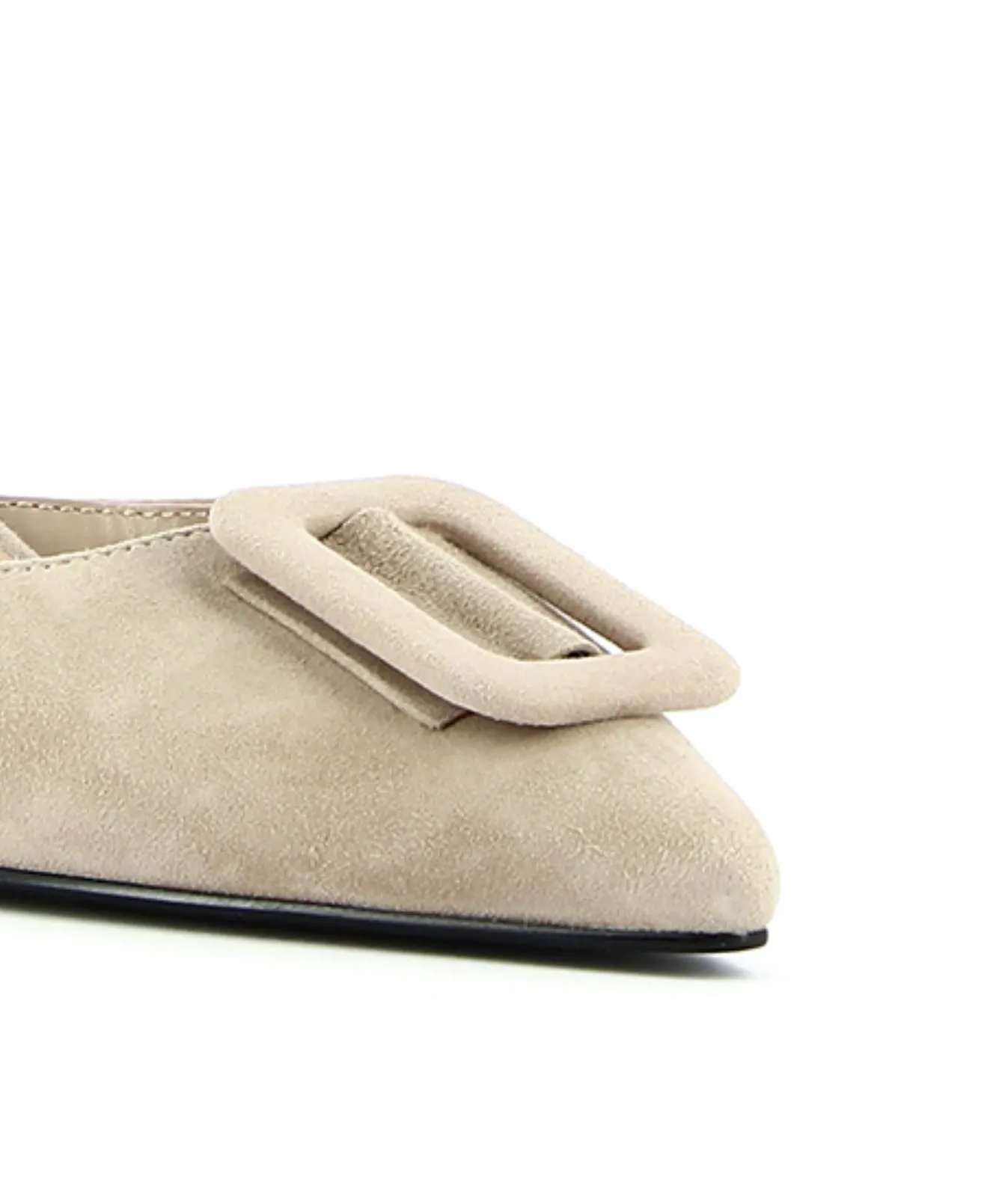 Decolletè slingback beige in suede