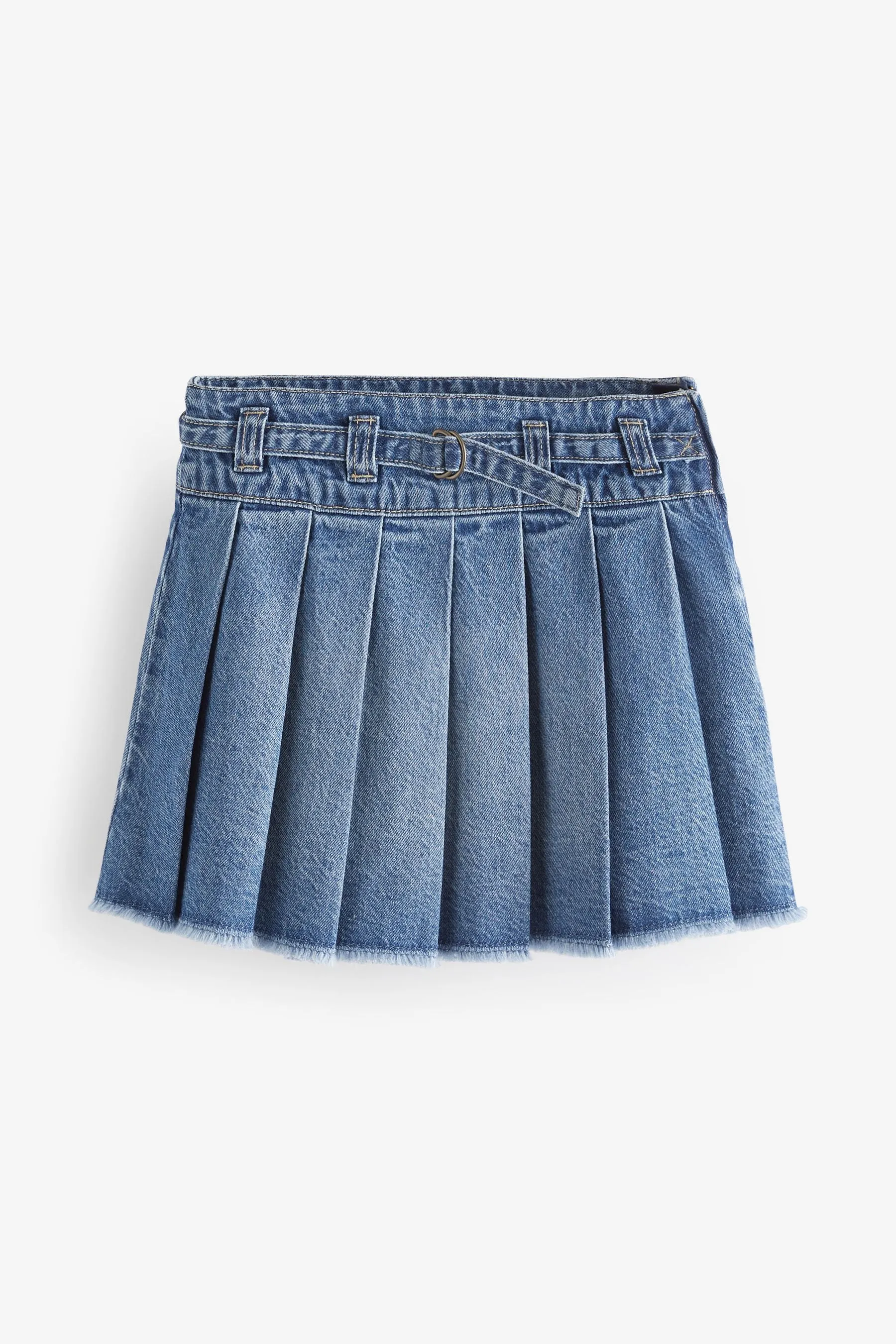 Denim Gonna plissettata 100% cotone (3-16anni)    