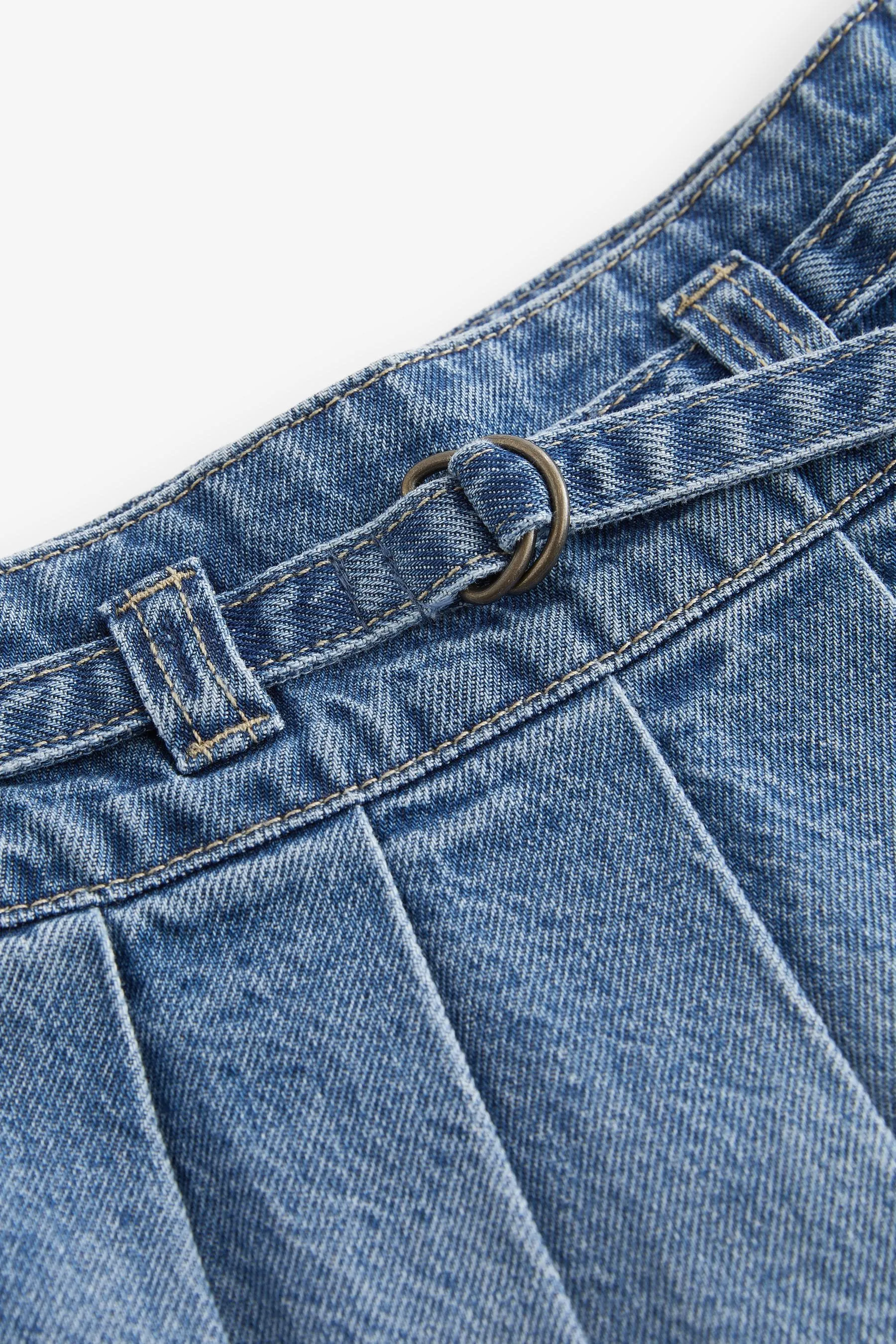 Denim Gonna plissettata 100% cotone (3-16anni)    
