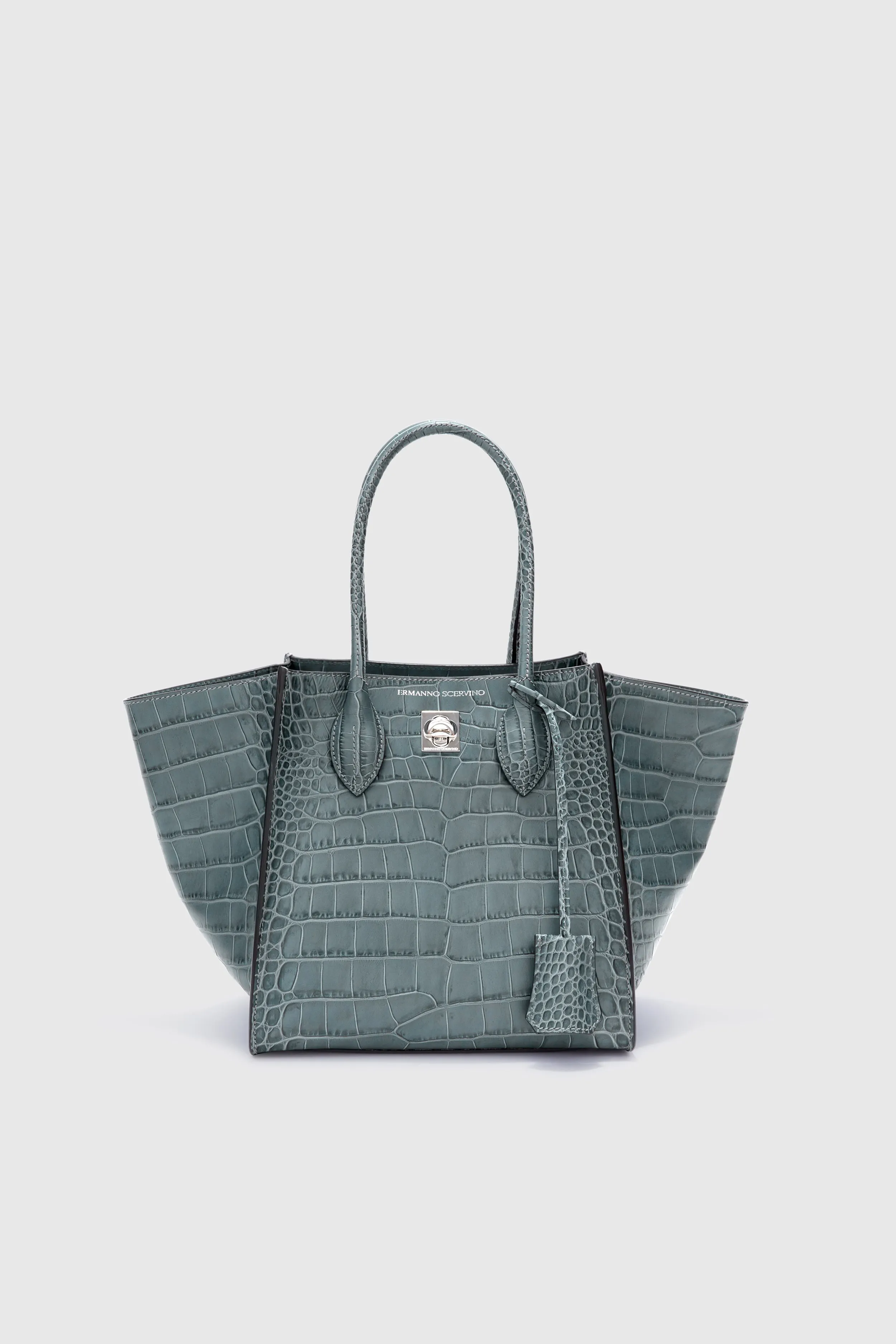 ERMANNO SCERVINO  Borsa tote in pelle grigia
