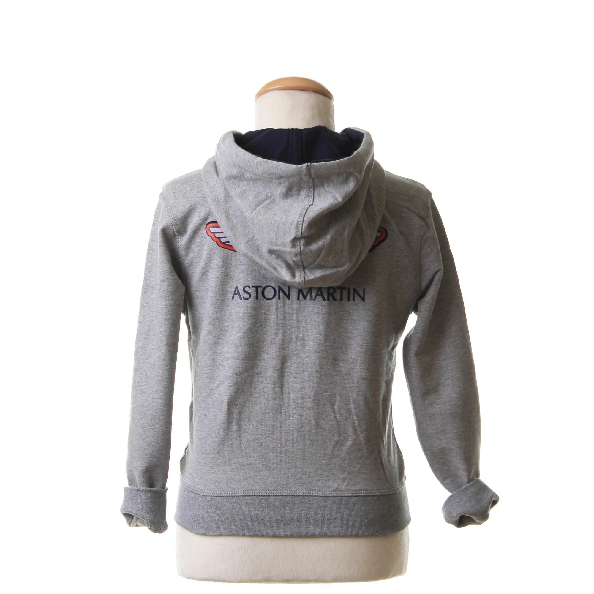 Felpa Grigio Melange Con Cappuccio