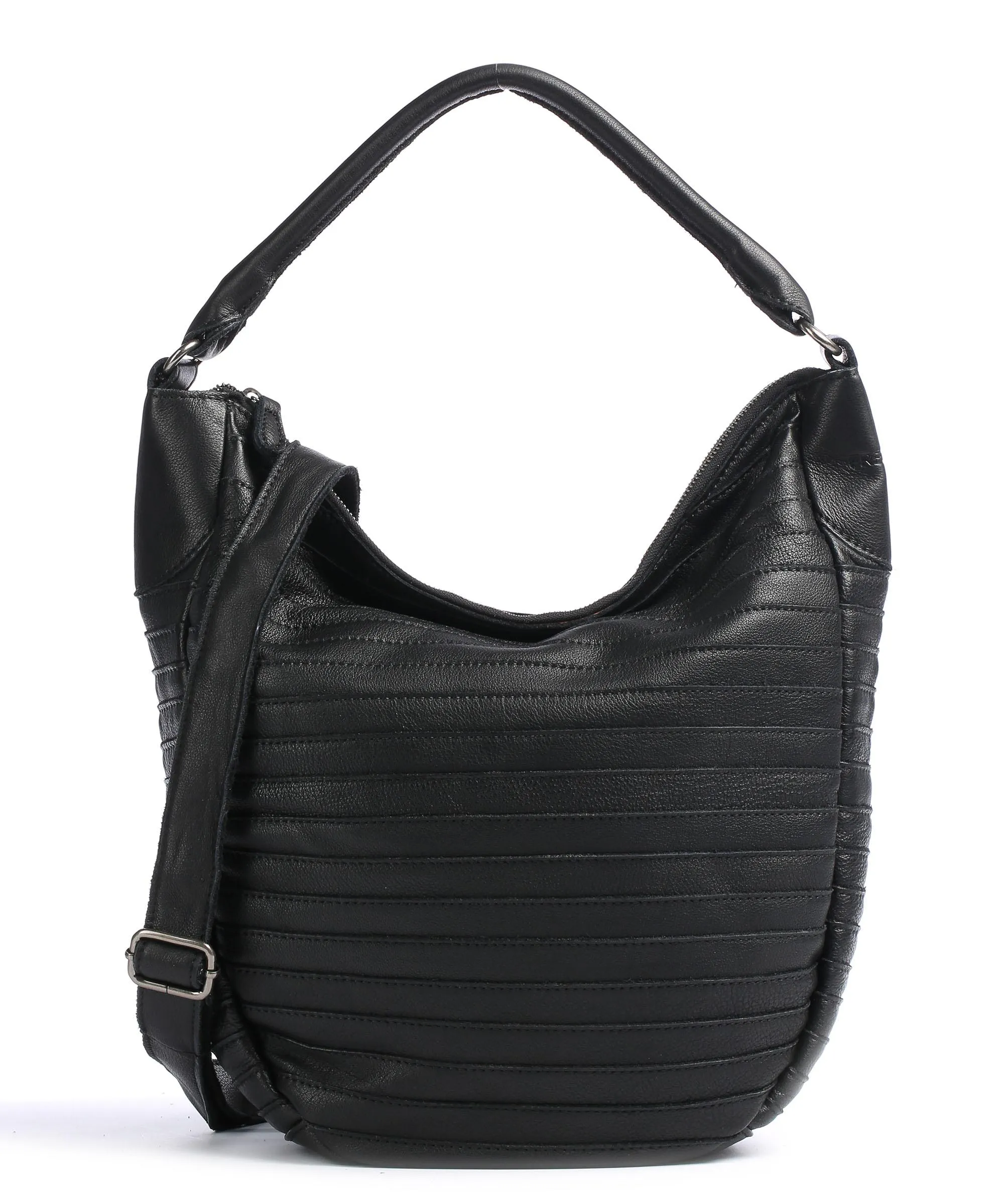  FredsBruder Bestseller Collection Gürteltier S Borsa hobo pelle granulata nero  