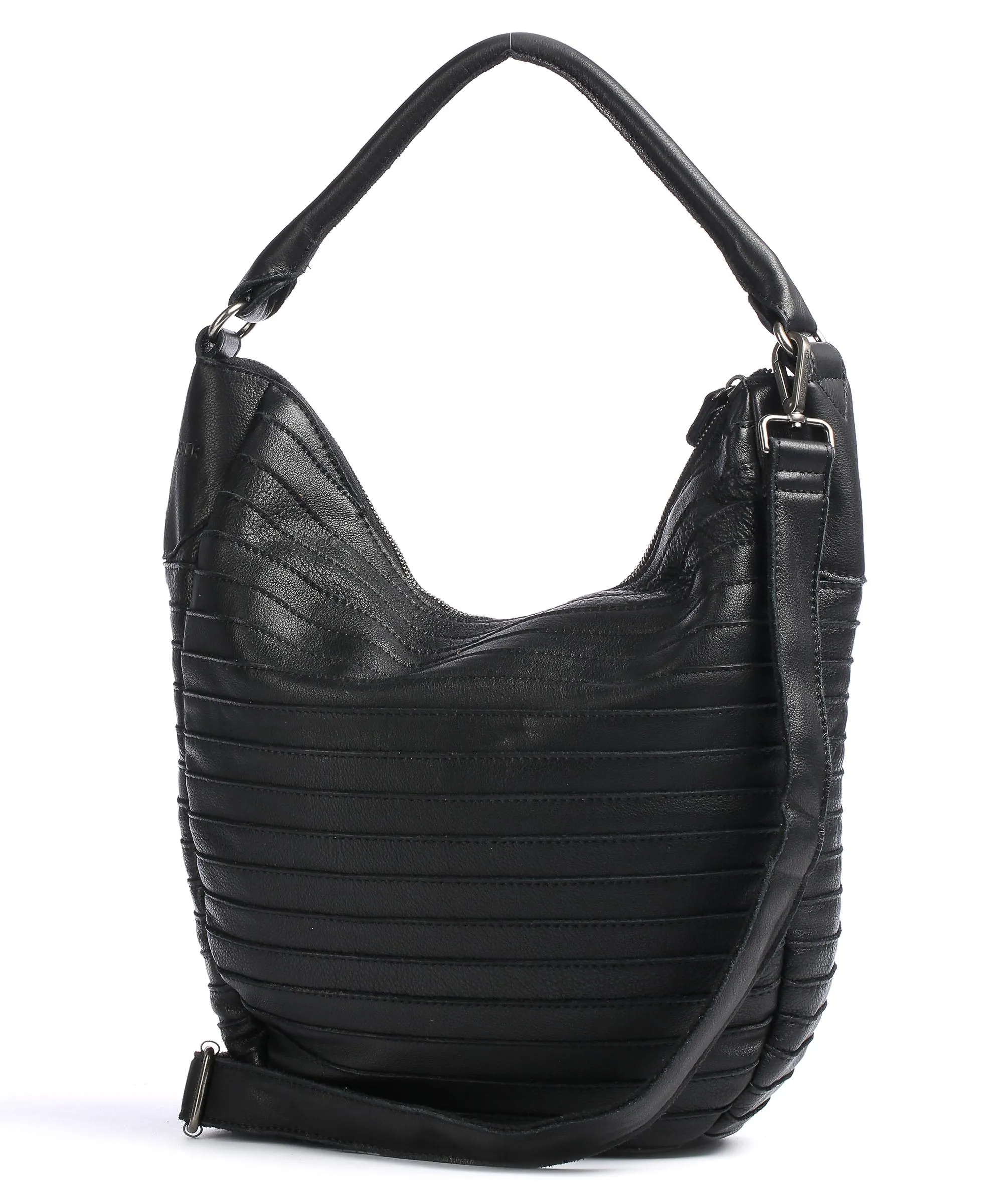  FredsBruder Bestseller Collection Gürteltier S Borsa hobo pelle granulata nero  