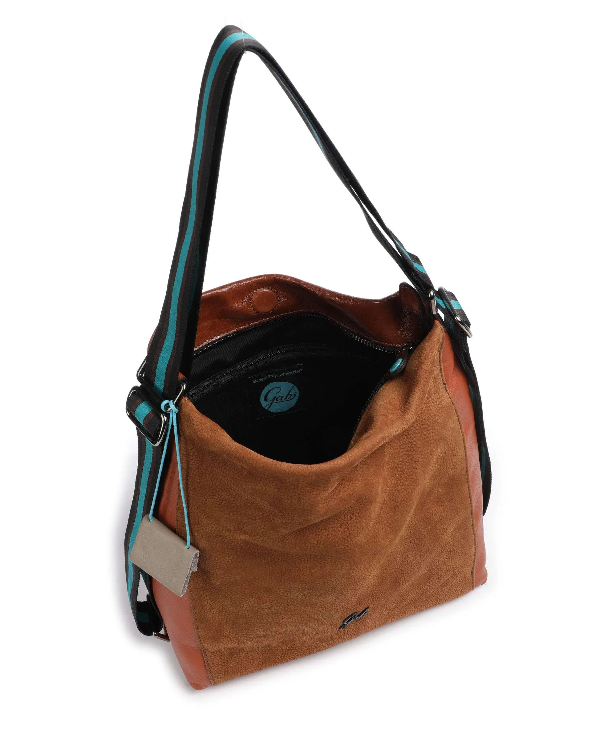  Gabs Aissa Borsa hobo pelle di vitello grana, pelle di vitello ruvida marrone  