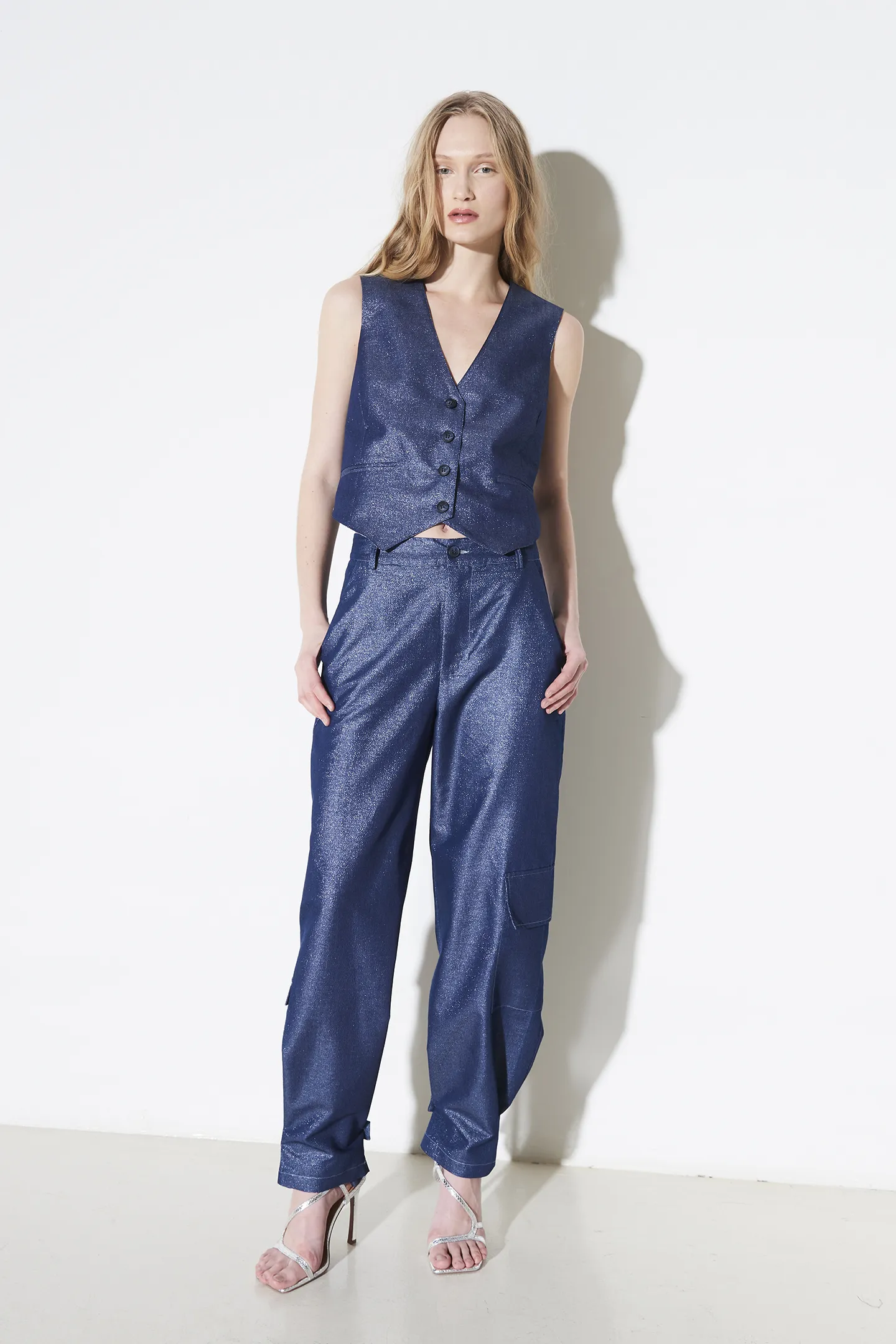 GILET CORTO BOY CHAMBRAY SCINTIL