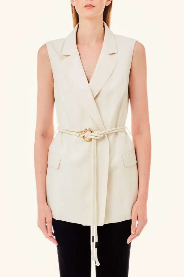 Gilet lungo twill viscosa liu jo