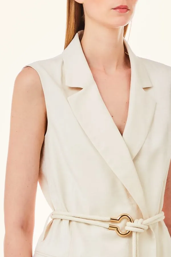 Gilet lungo twill viscosa liu jo