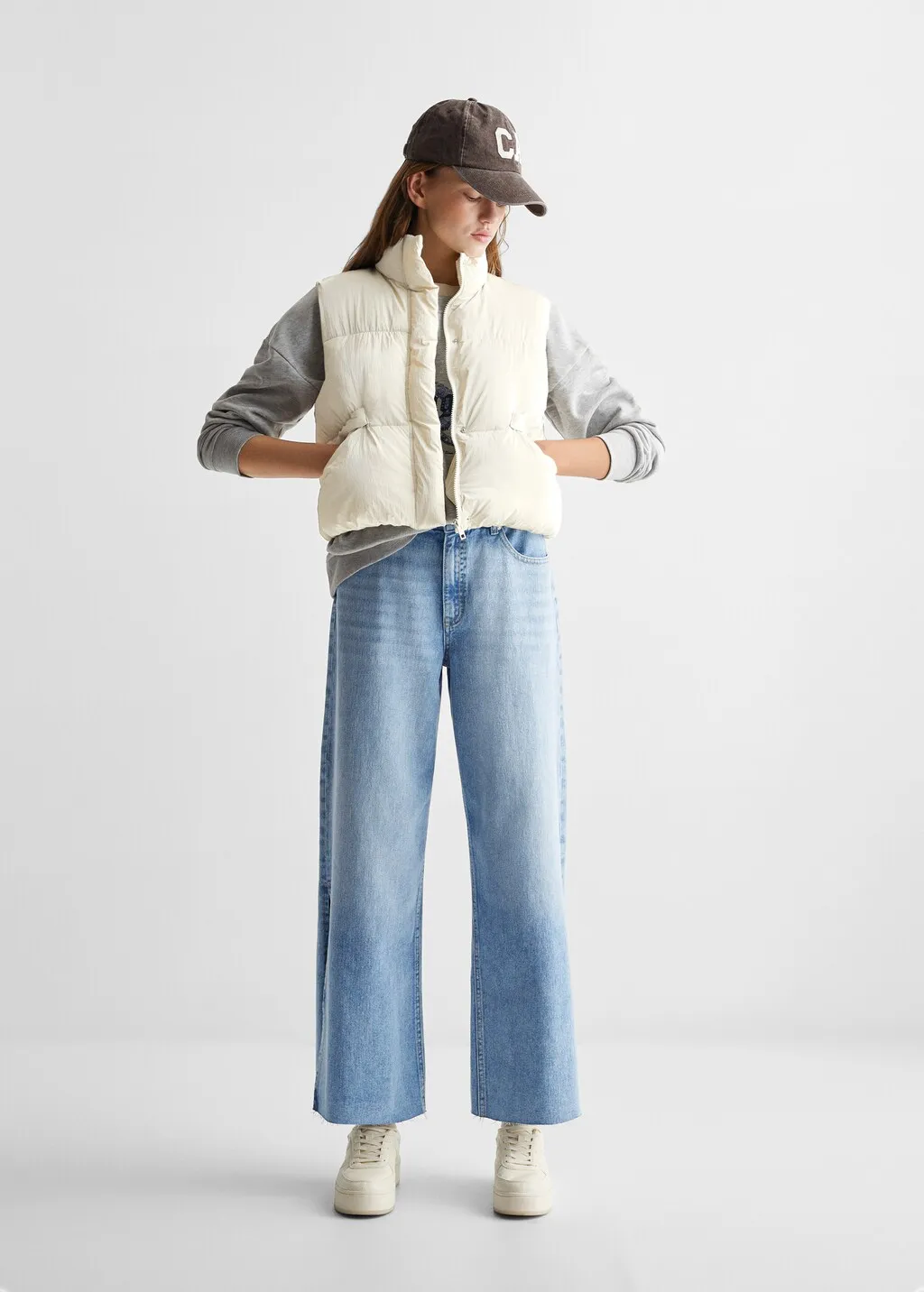 Gilet trapuntato lucido