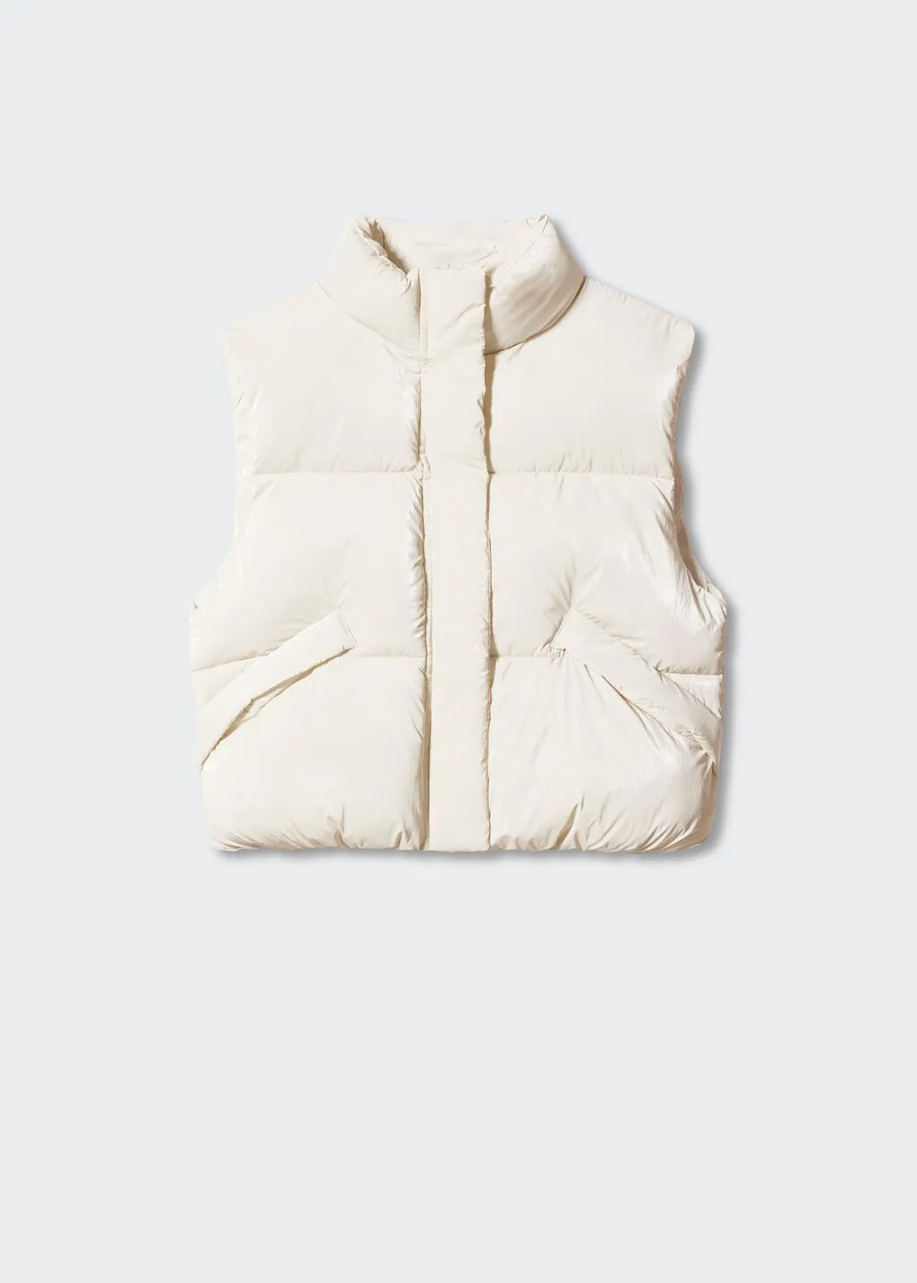 Gilet trapuntato lucido