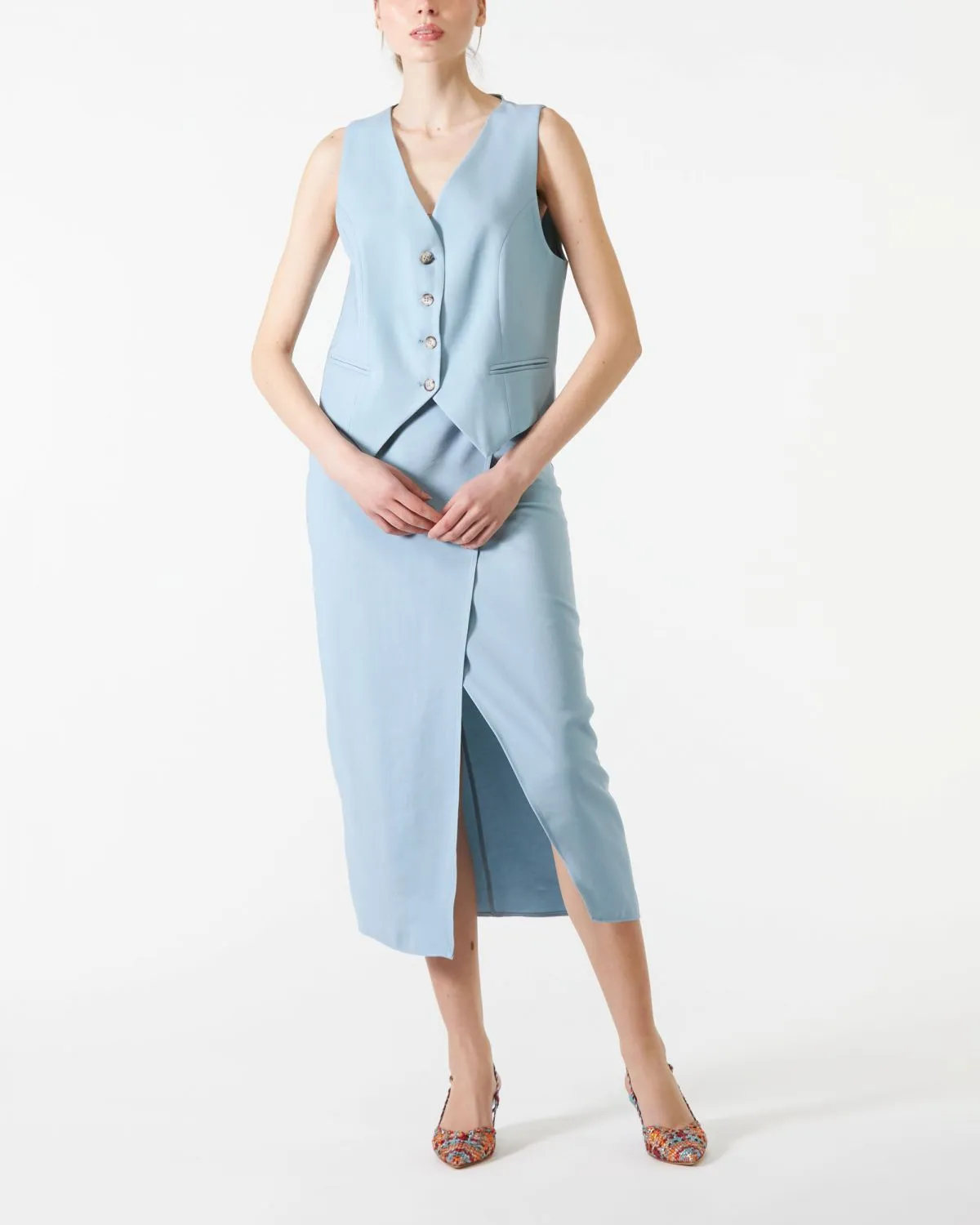 Gilet Vicolo di colore carta da zucchero