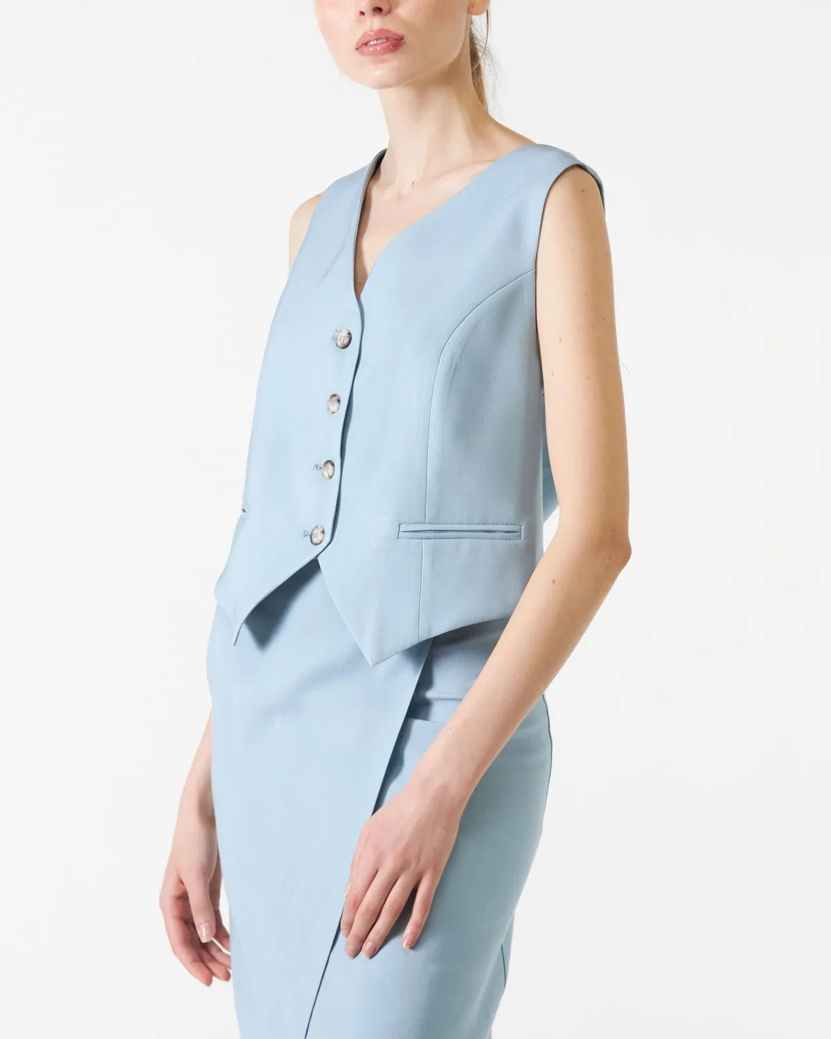 Gilet Vicolo di colore carta da zucchero