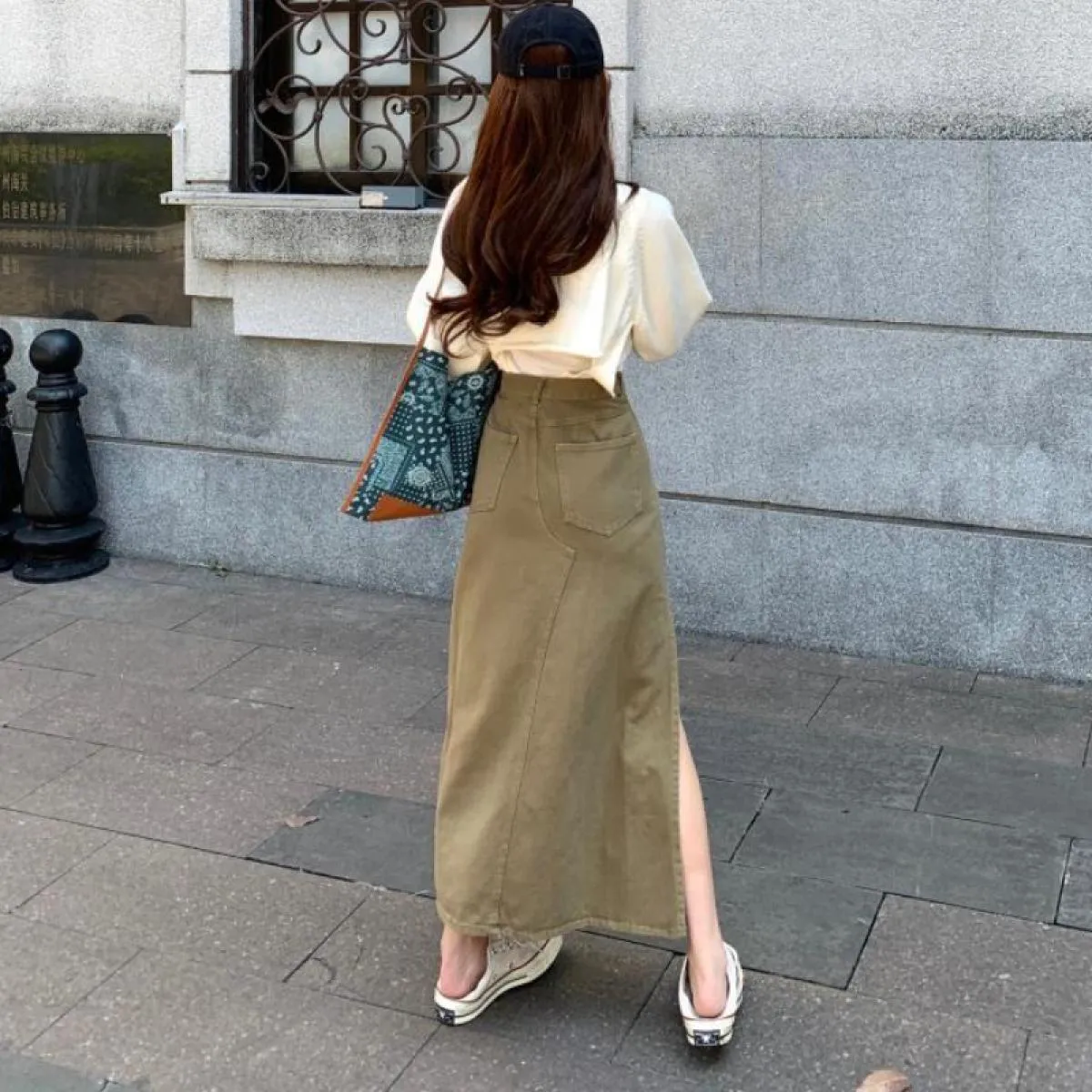 Gonna di jeans casual alla moda Gonne di jeans vintage alla moda Gonna di jeans Gonne primaverili vintage