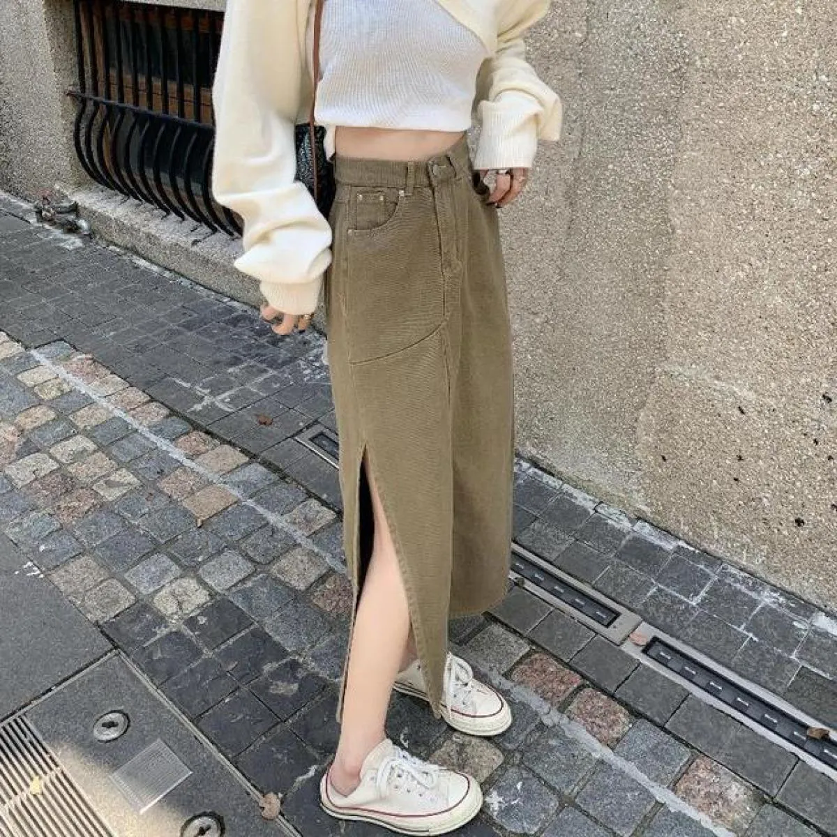 Gonna di jeans casual alla moda Gonne di jeans vintage alla moda Gonna di jeans Gonne primaverili vintage