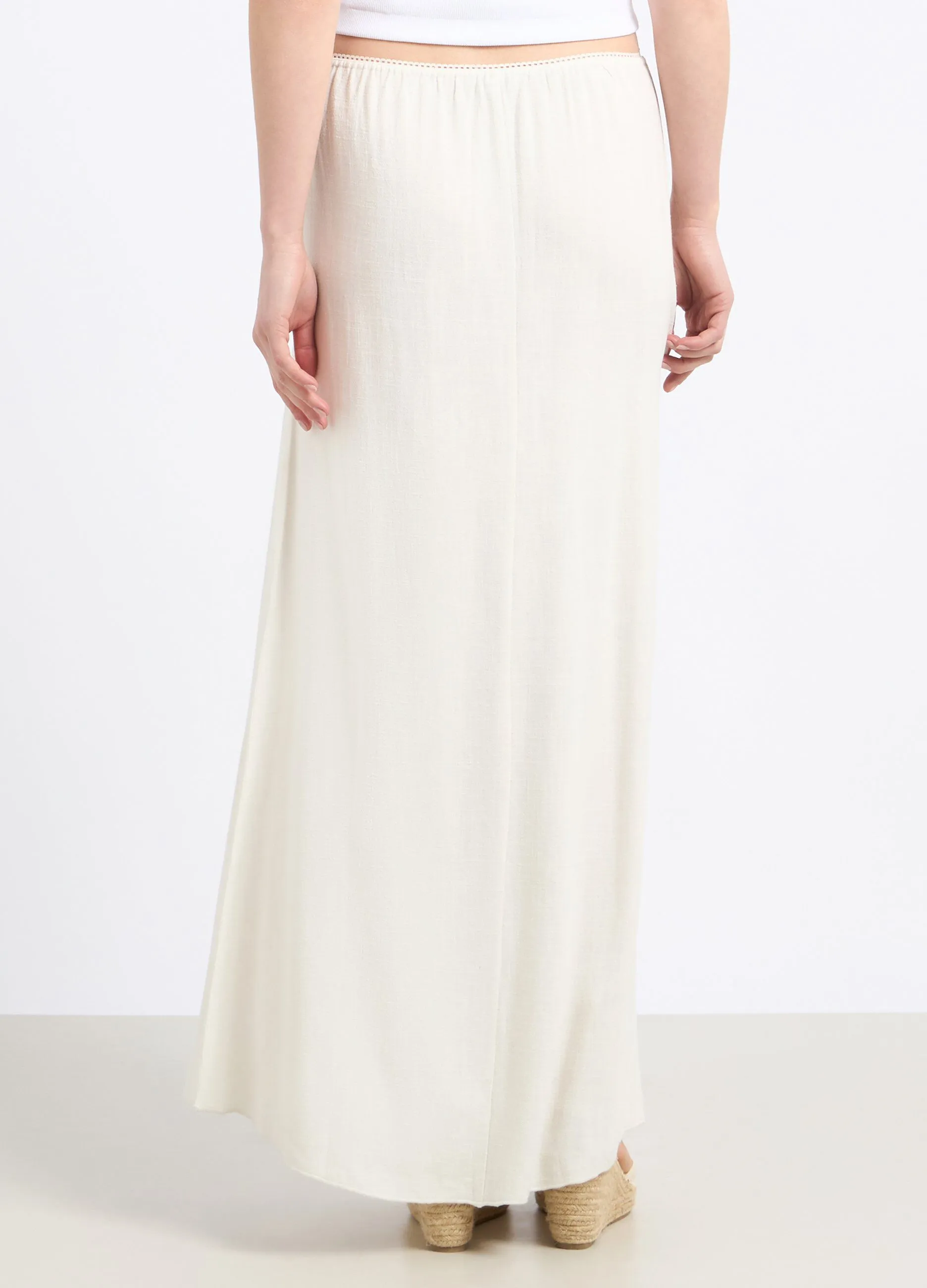 Gonna lunga in misto lino donna
