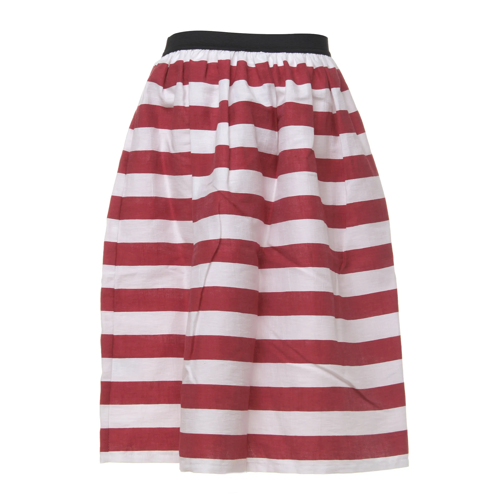 Gonna Lunga Navy Style Bianca E Rossa