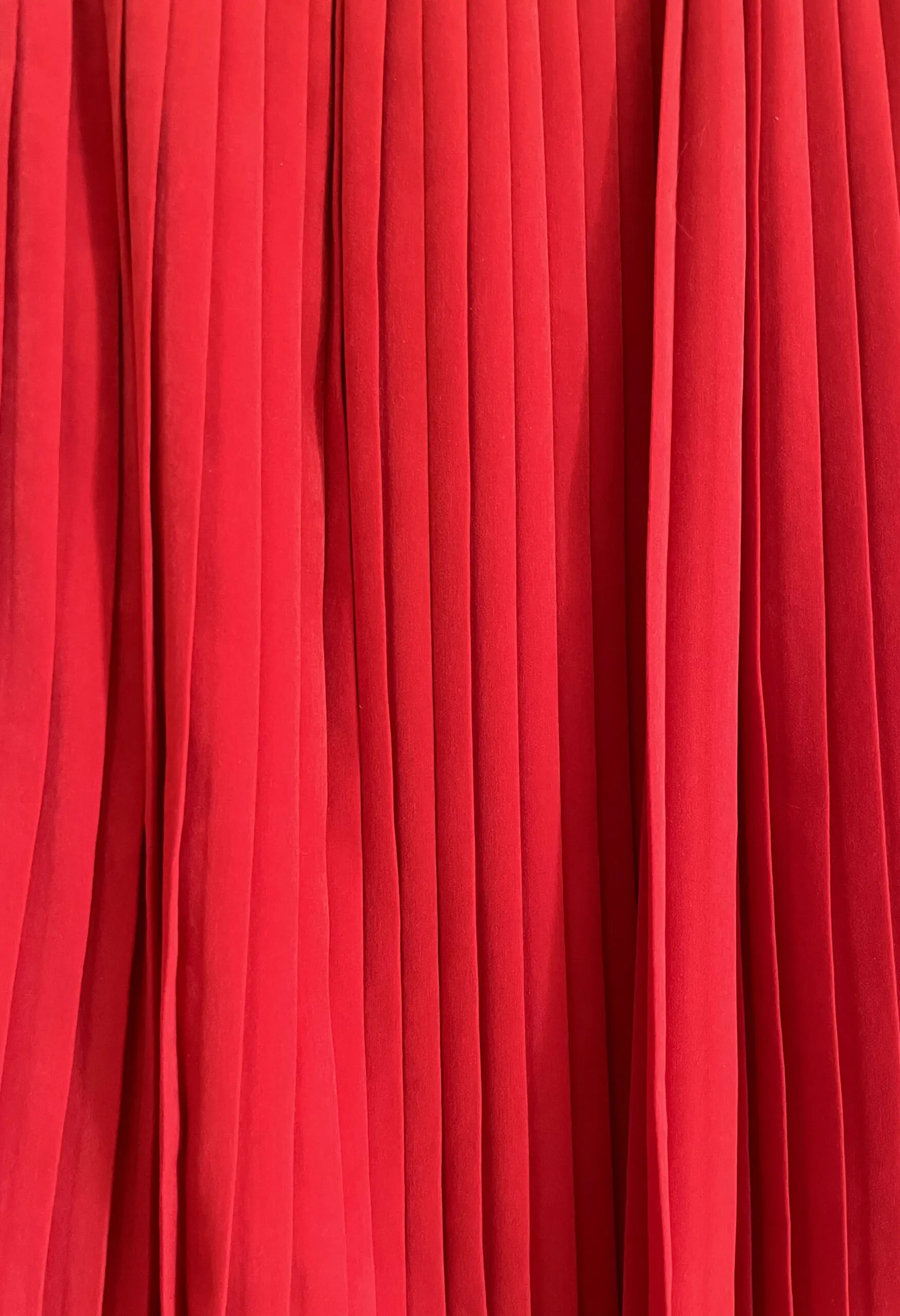 Gonna plissé rosso fragola vintage anni ’80