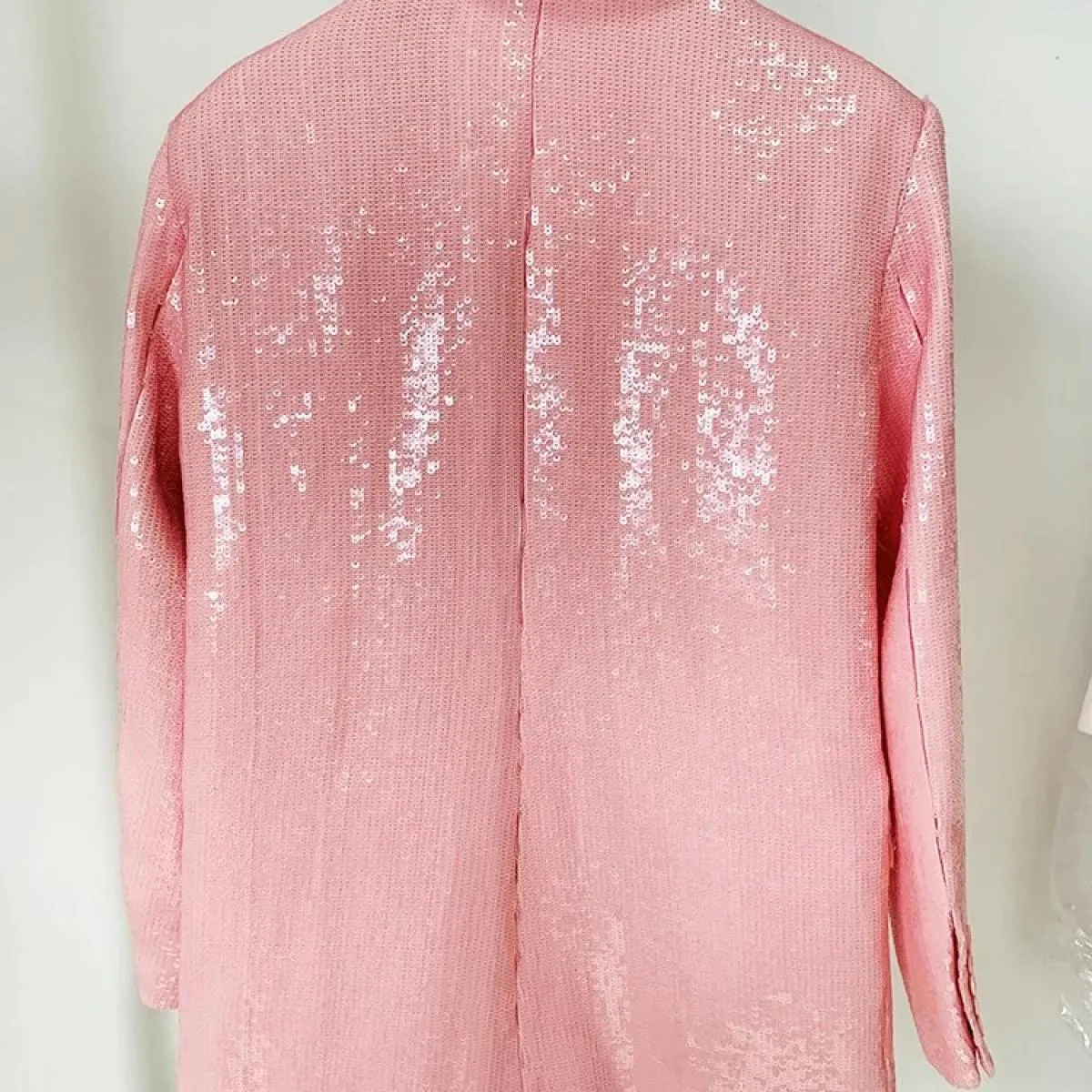 High Street Newest 2023 Designer Jacket Giacca da donna oversize stile ampio con paillettes doppio petto