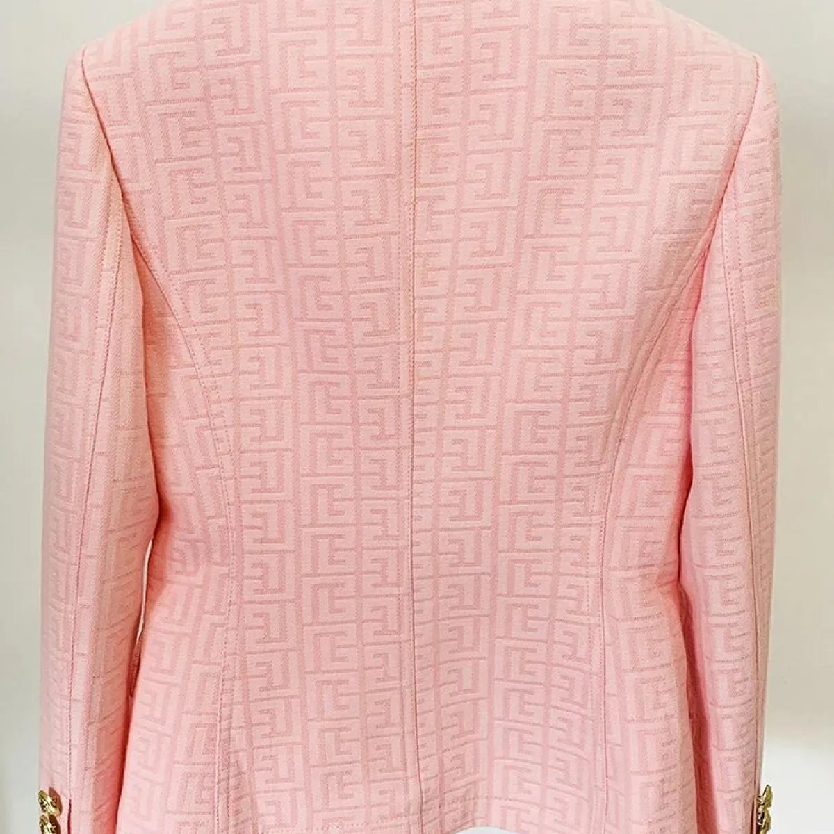 High Street Newest Fashion 2022 Designer Giacca da donna Slim Fit Classico Leone Bottoni Doppio Petto Monogramma Jacquard