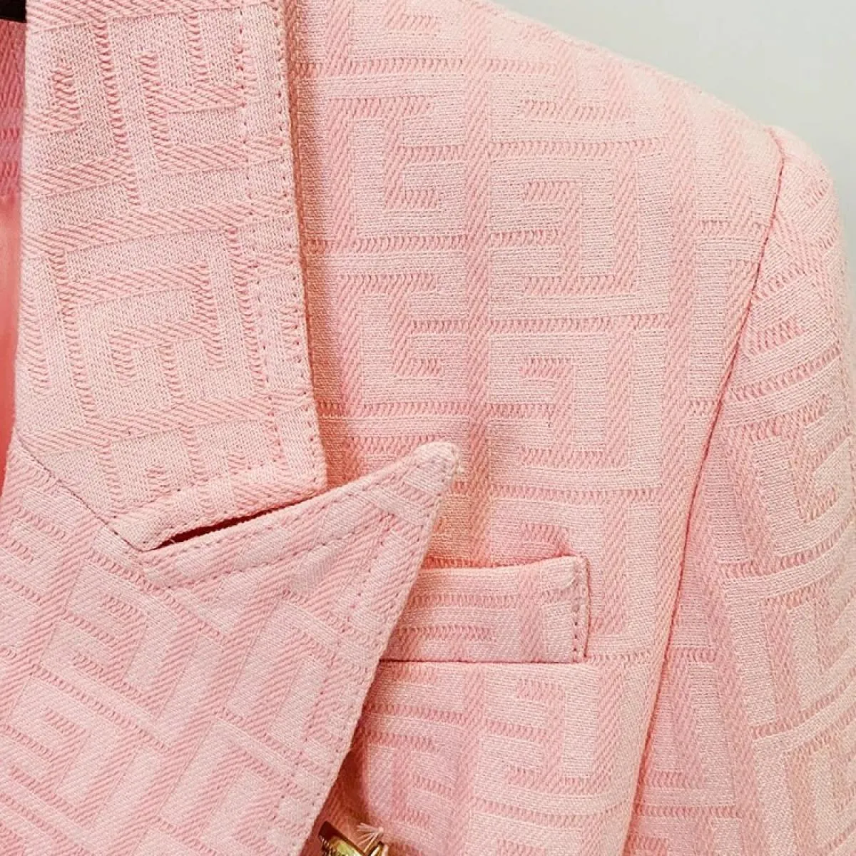 High Street Newest Fashion 2022 Designer Giacca da donna Slim Fit Classico Leone Bottoni Doppio Petto Monogramma Jacquard