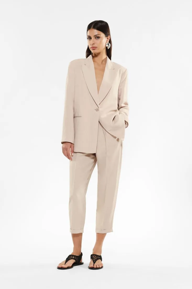 IMPERIAL Pantaloni slim-fit cropped con piega stirata B.
