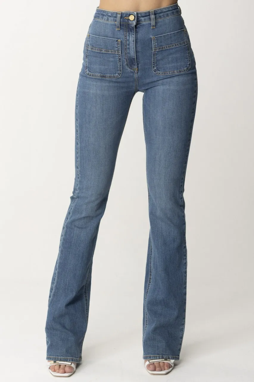 Jeans a Zampa Blue denim
