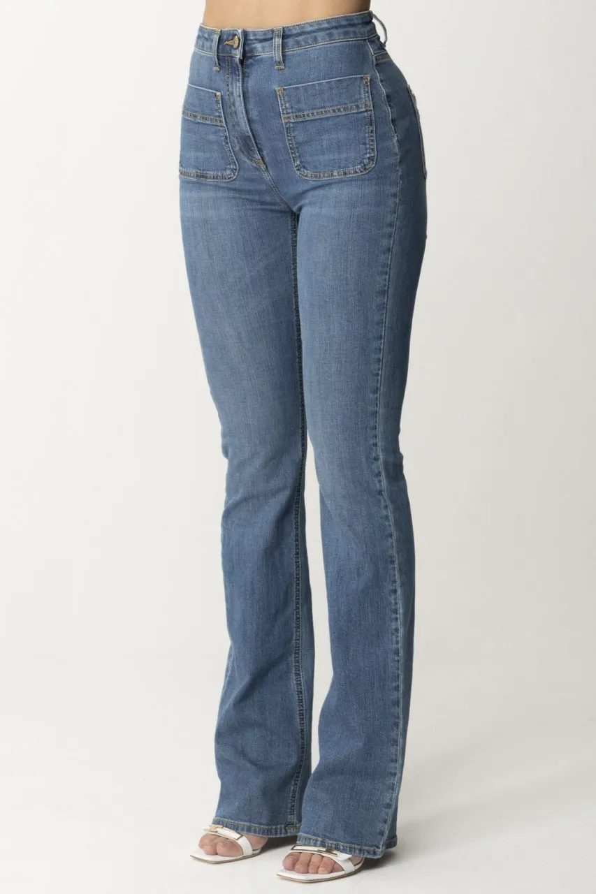Jeans a Zampa Blue denim