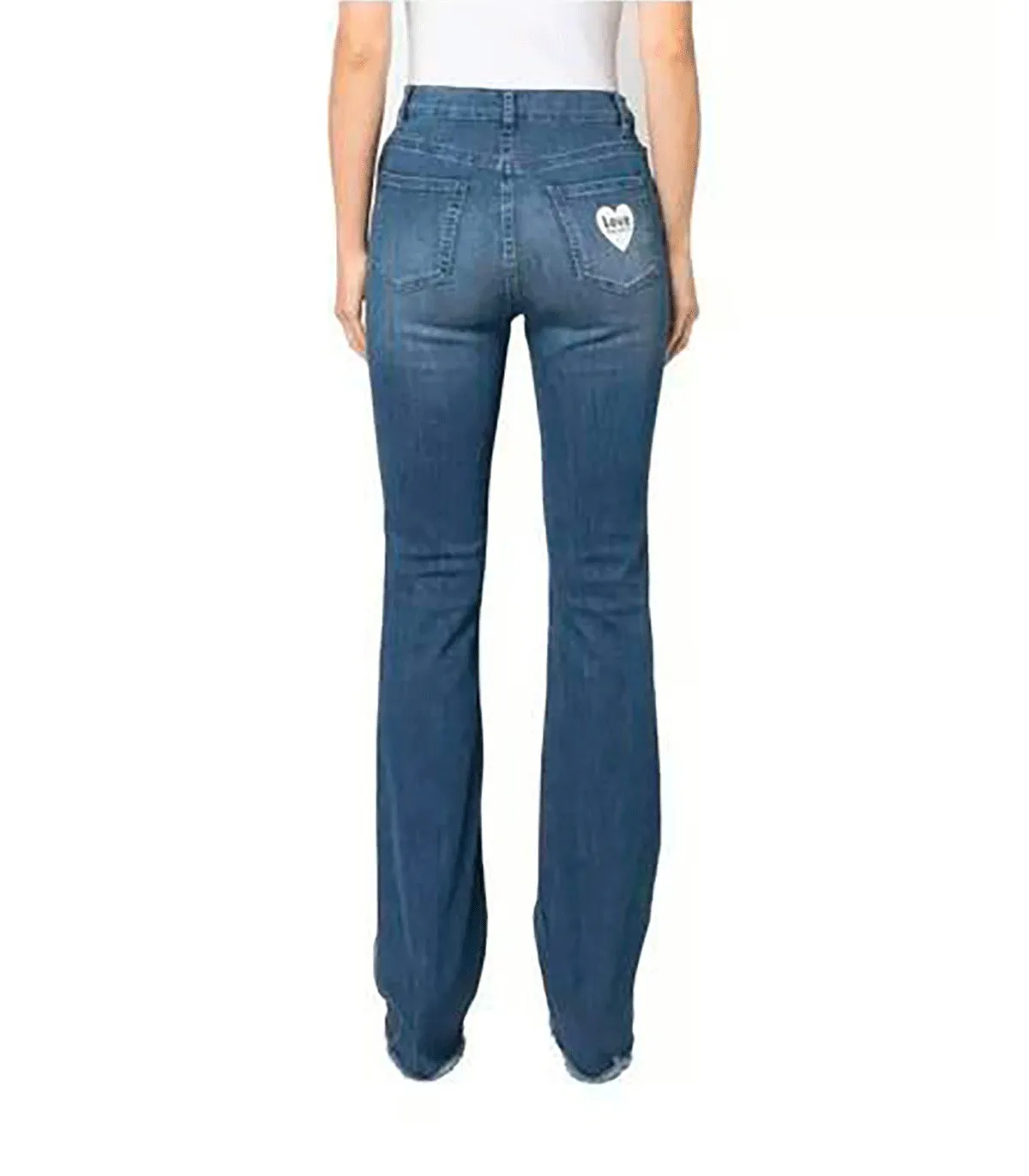 Jeans a zampa Donna Love Moschino