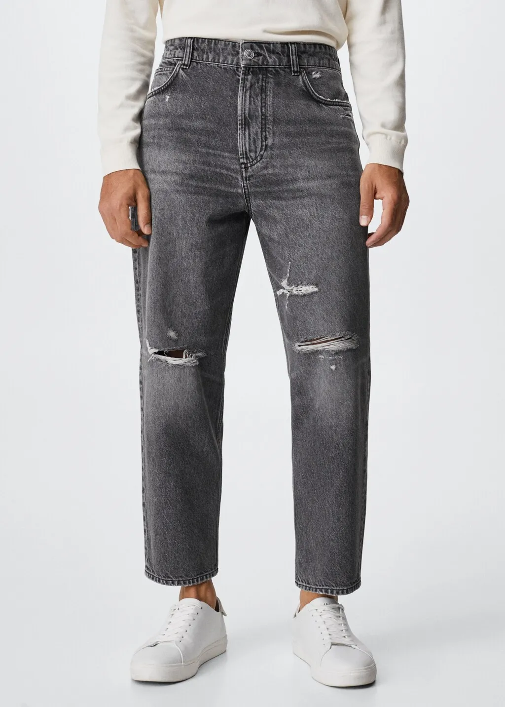 Jeans tapered loose cropped