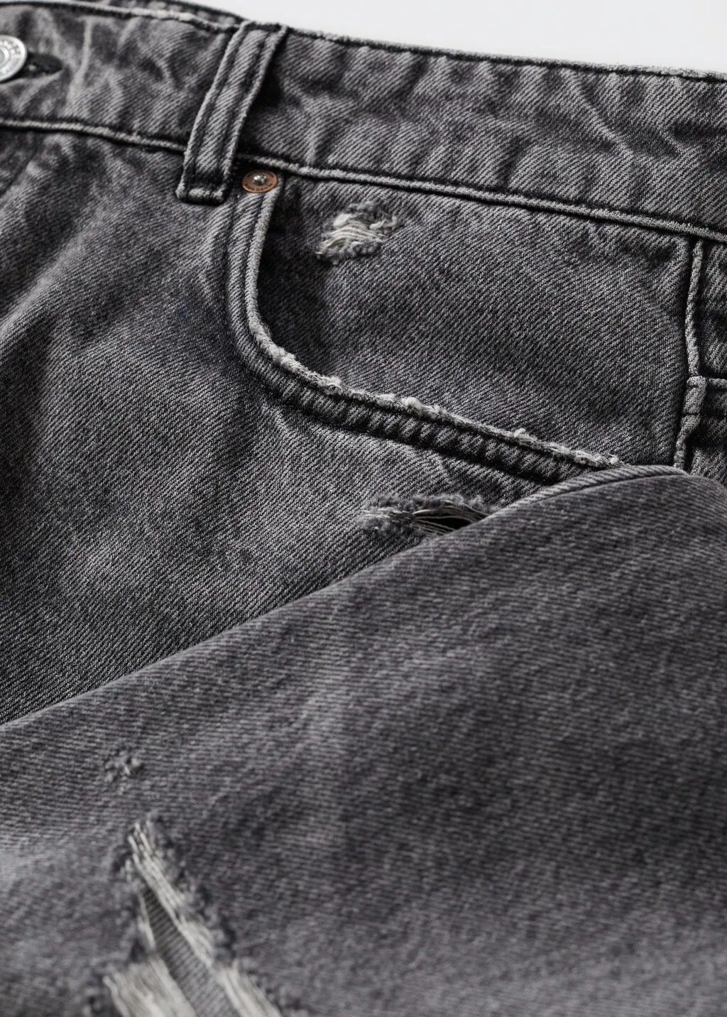 Jeans tapered loose cropped