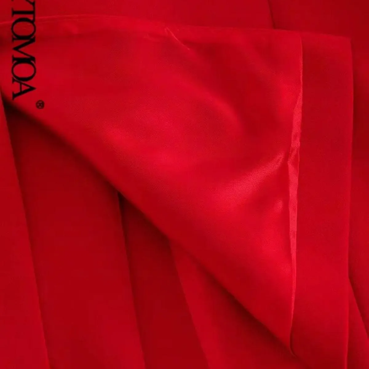 Kpytomoa Moda Donna Doppio Petto Giacca Cappotto Vintage Manica Lunga Tasche con Patta Capispalla Femminile Chic Vestes Femmes