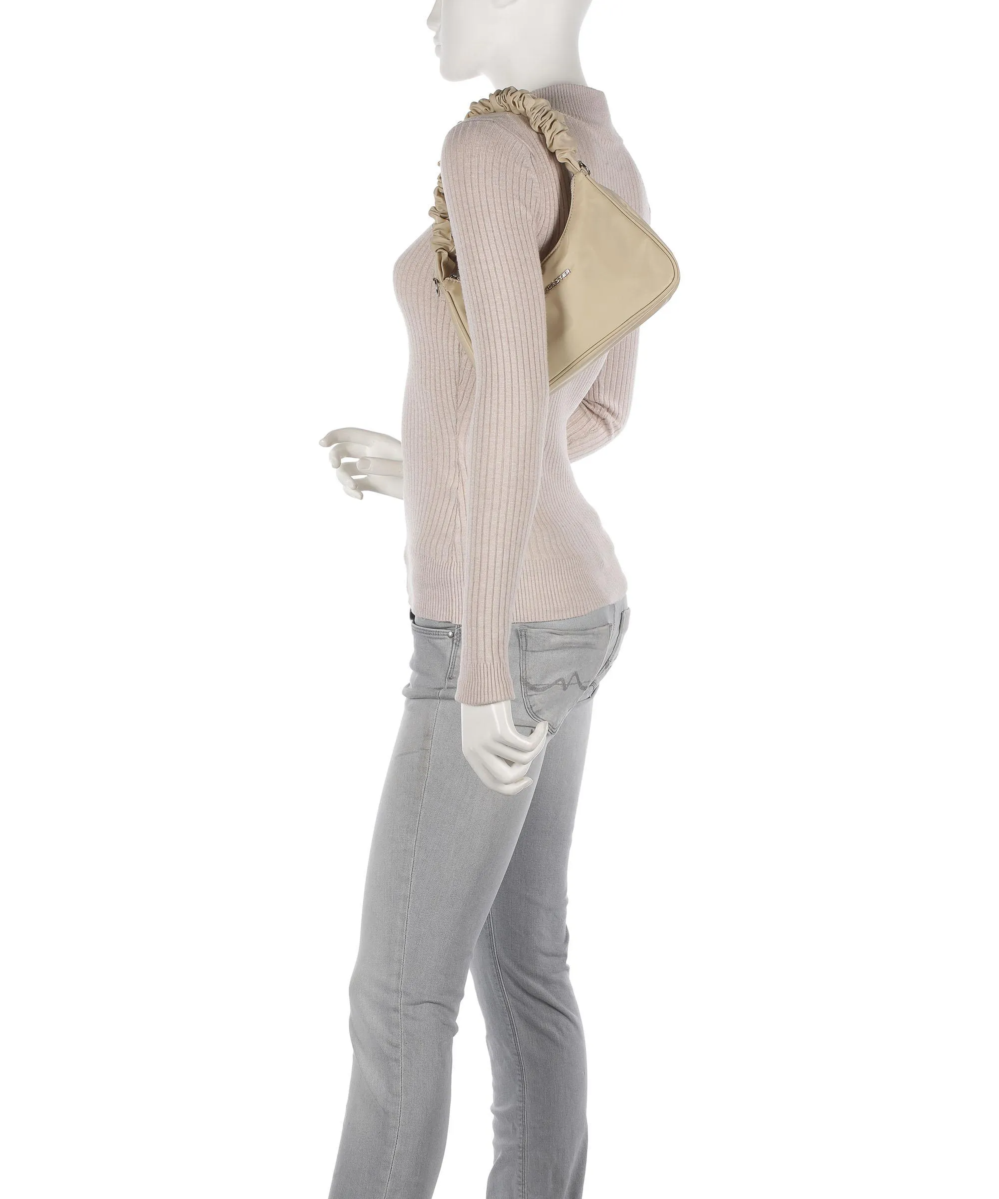 Lancaster Basic Chouchou Borsa a spalla nylon beige  