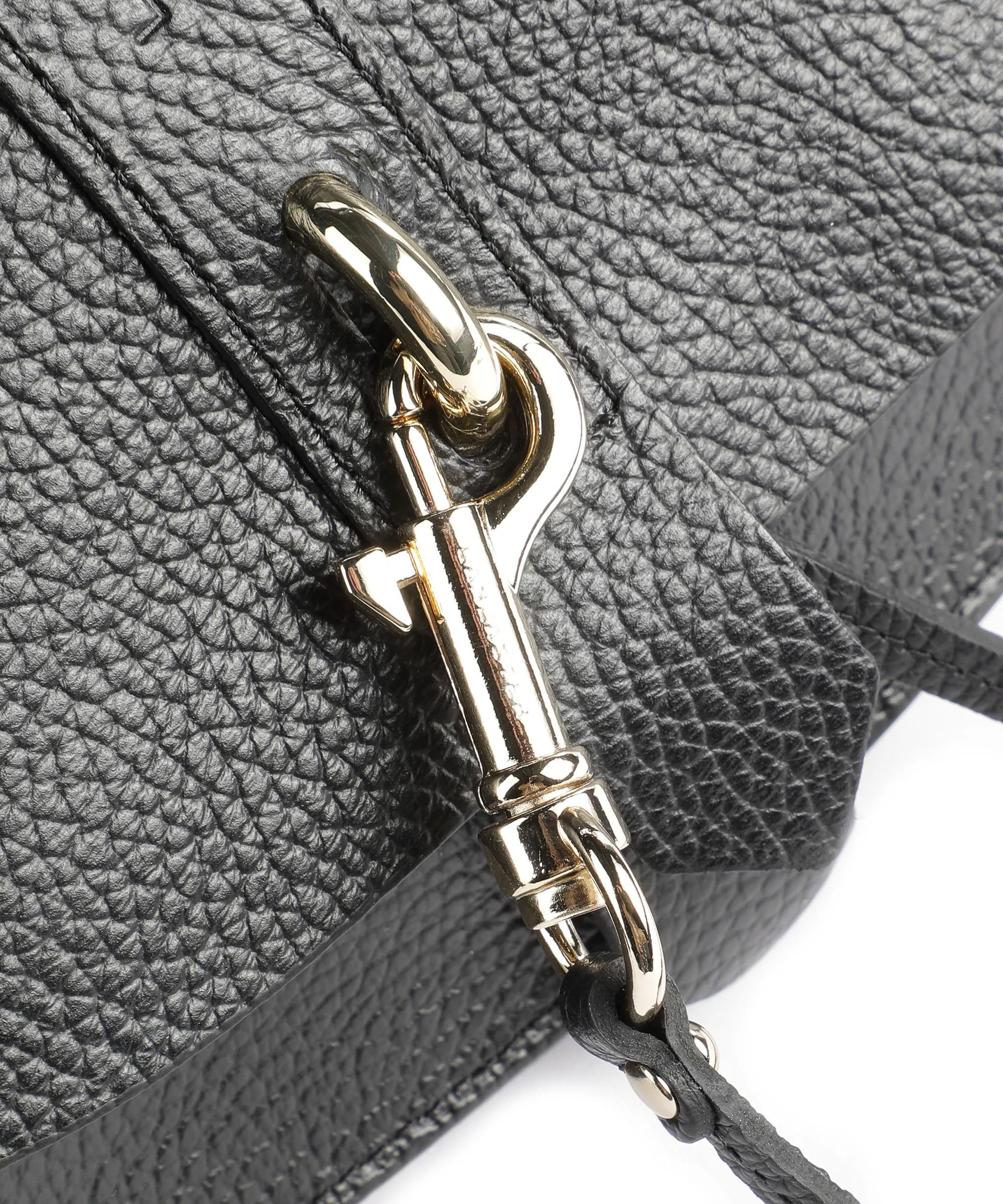 Lancaster Foulonne Double Hook Borsa a tracolla pelle di vacchetta grana nero  