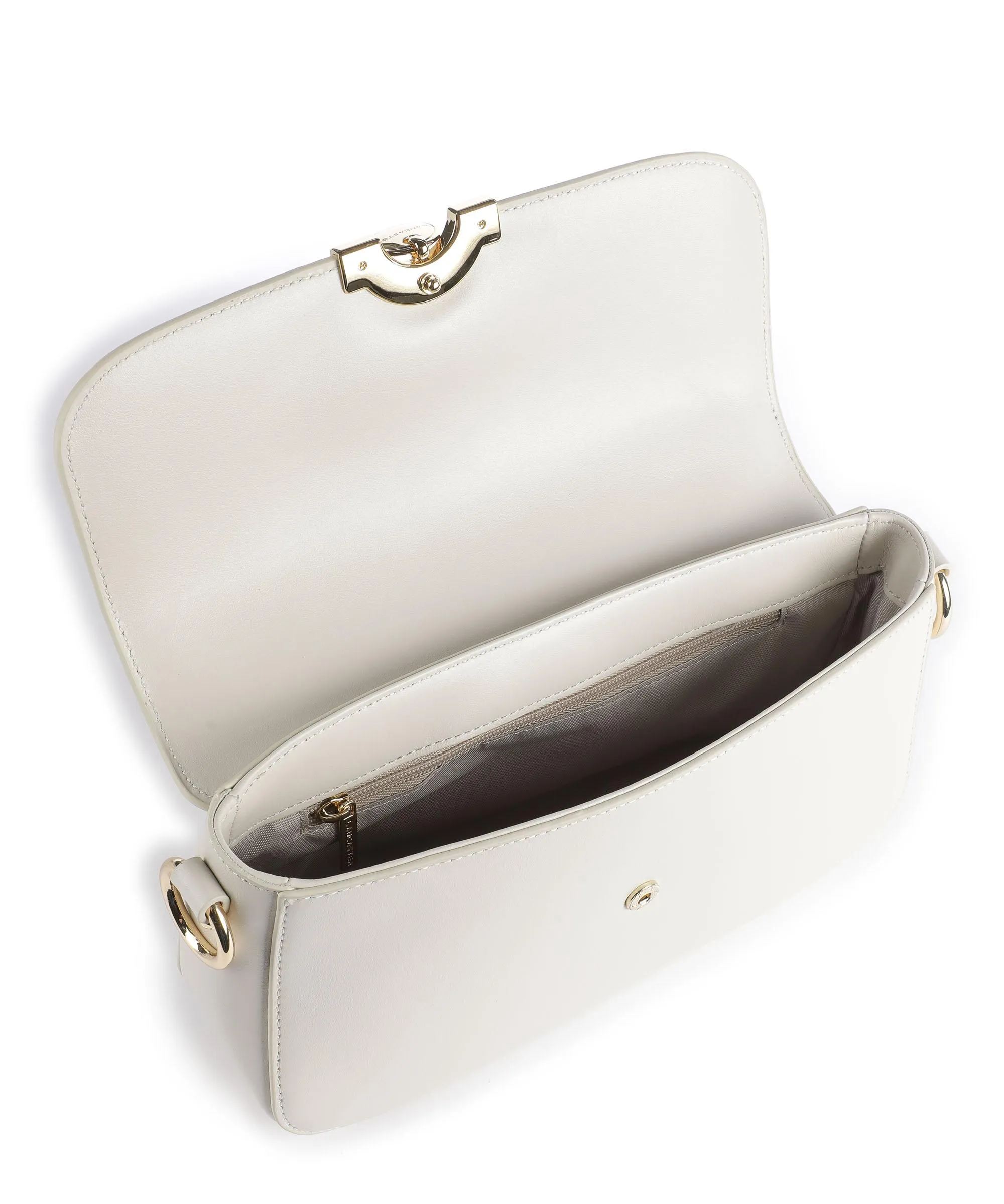  Lancaster Paris Médaille Borsa a spalla pelle liscia avorio  