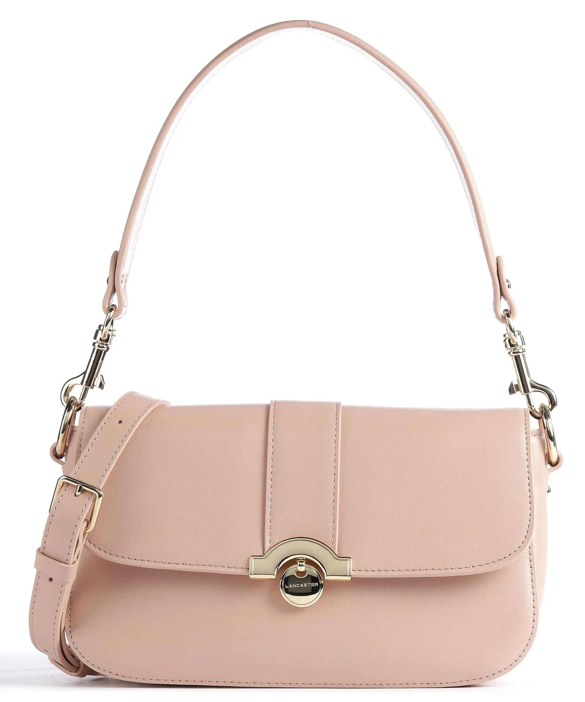  Lancaster Paris Médaille Borsa a spalla pelle liscia nude  