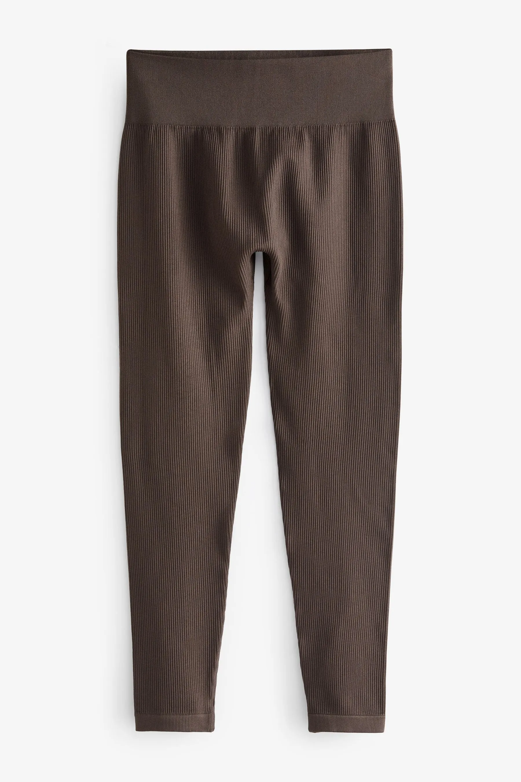 Leggings a vita alta a coste